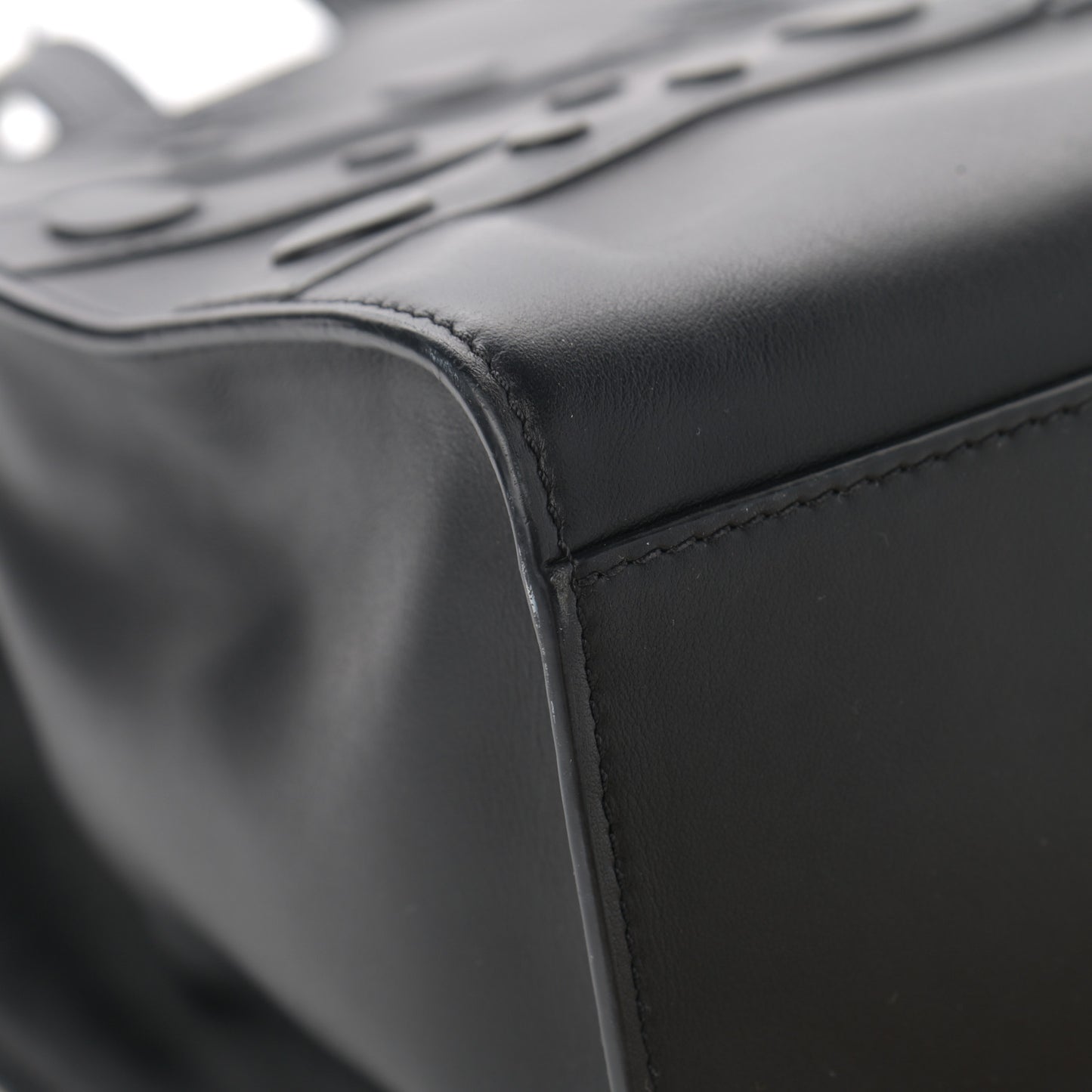 Calfskin Medusa Stud Tribute Tote Black