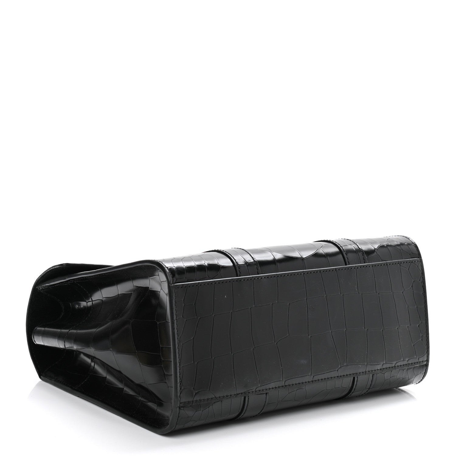 Mulberry Crocodile Embossed Calfskin Bayswater Black 4 of 11