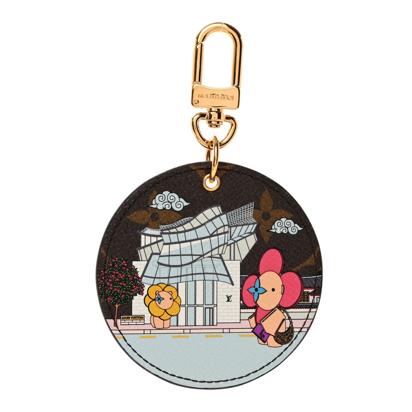 Monogram 2022 Christmas Animation Seoul Bag Charm Key Ring Light Pink