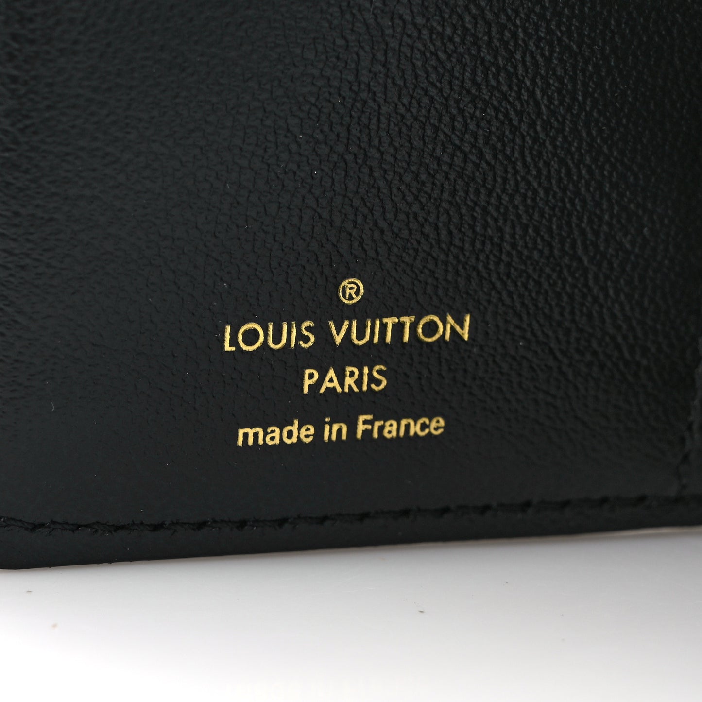 Lambskin Embossed Monogram Lou Coussin Wallet Black