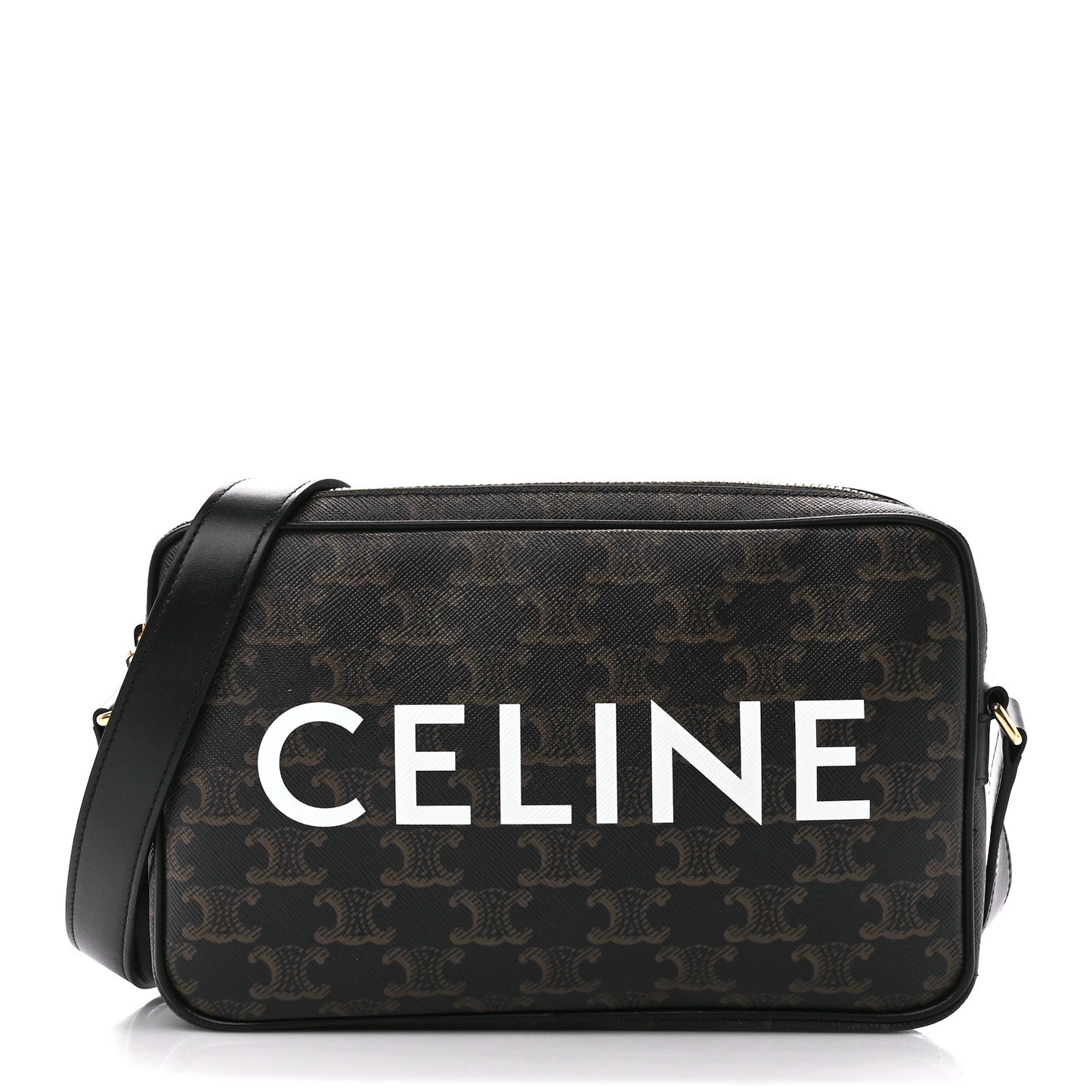 Triomphe Canvas Medium Messenger Bag Black