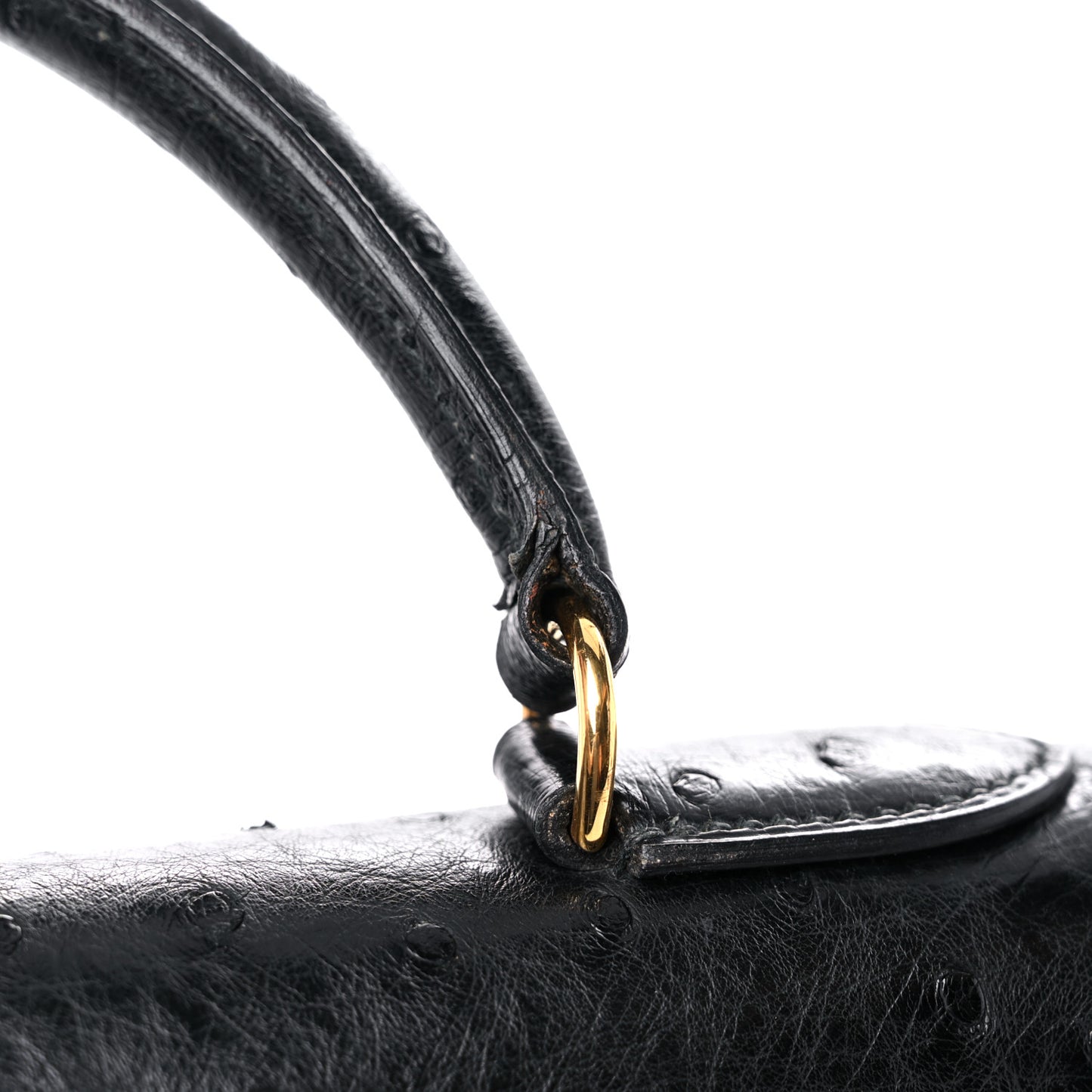 Ostrich Kelly Sellier 32 Black