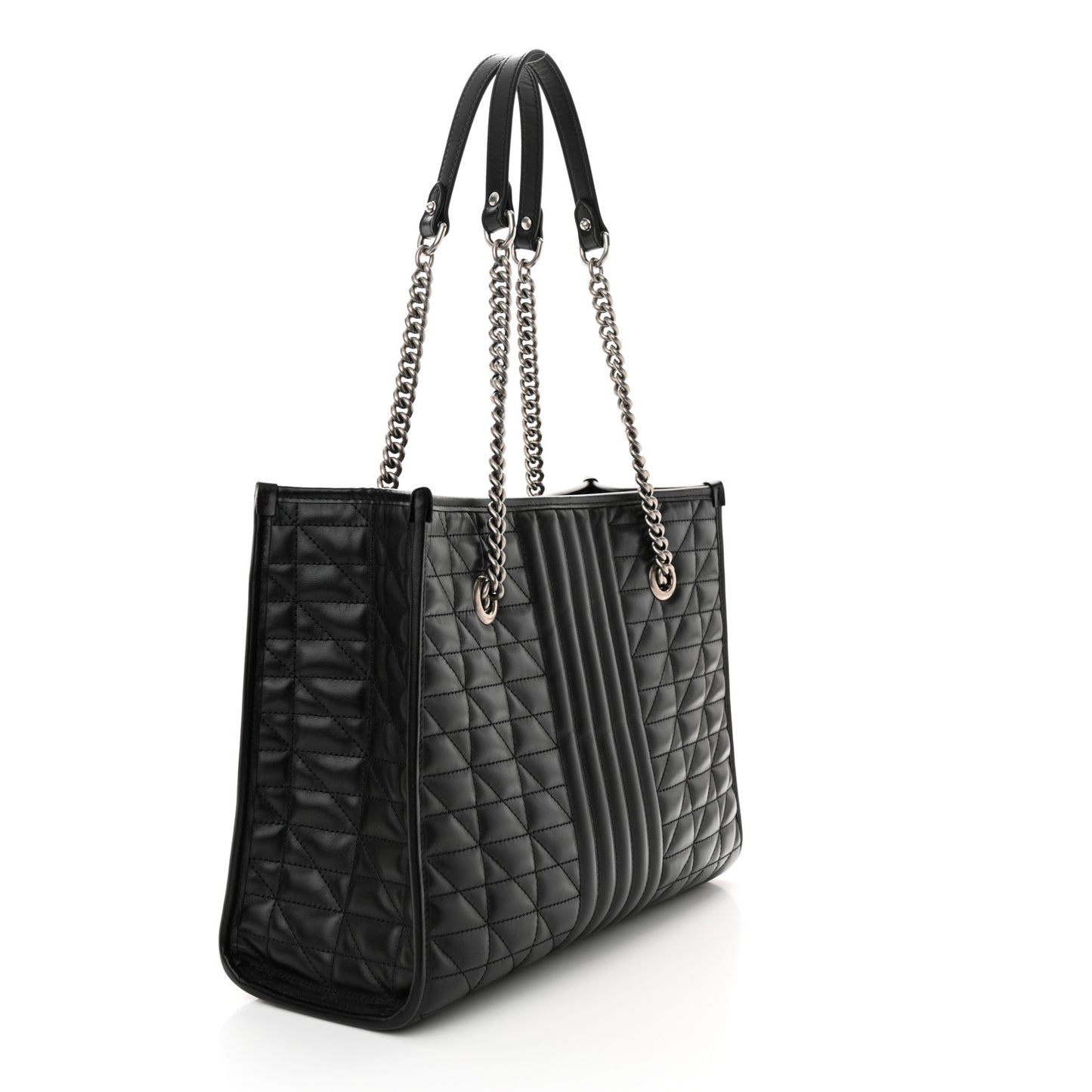 Calfskin Matelasse Aria Medium GG Marmont Shoulder Tote Black