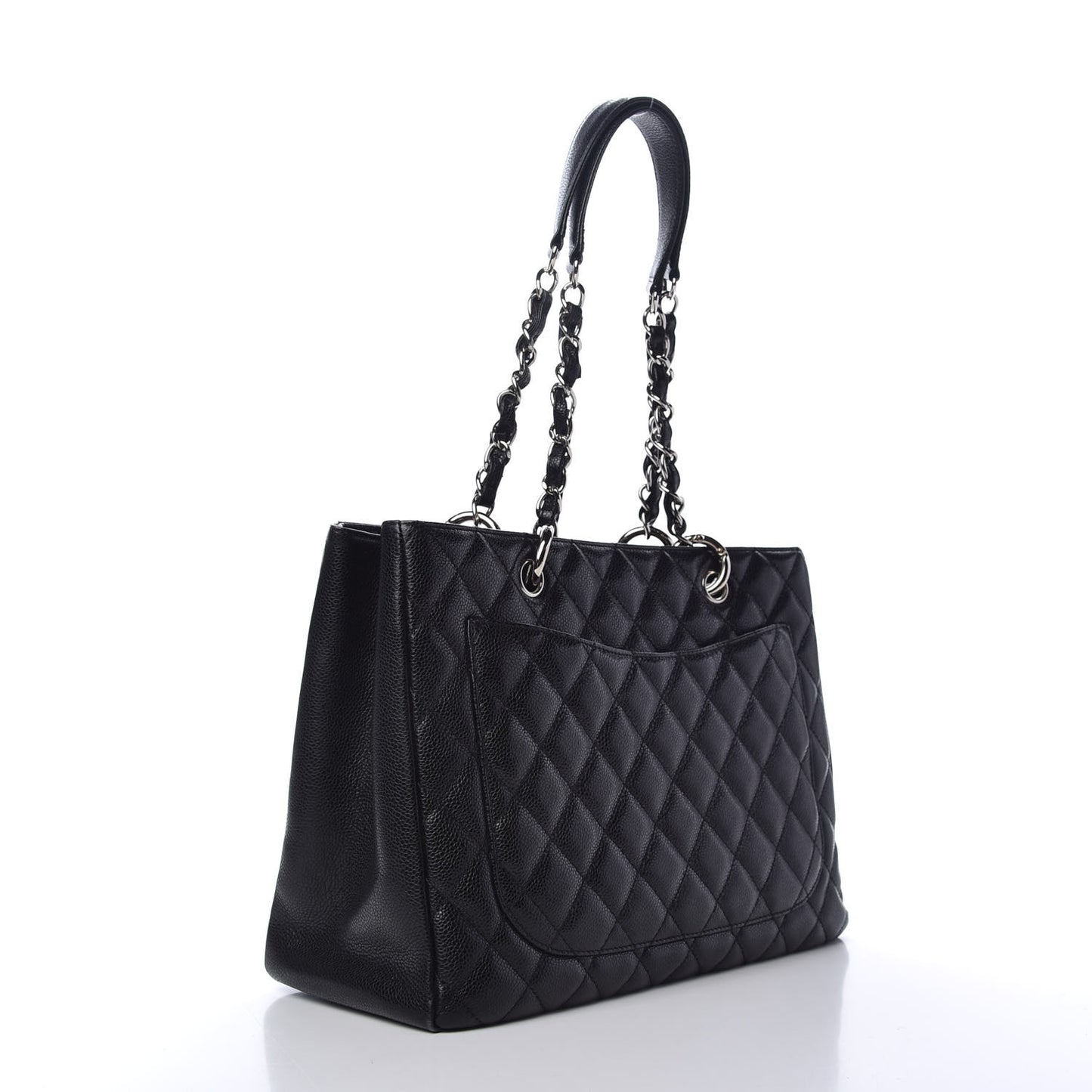 Caviar Quilted Grand Shopping Tote GST Black