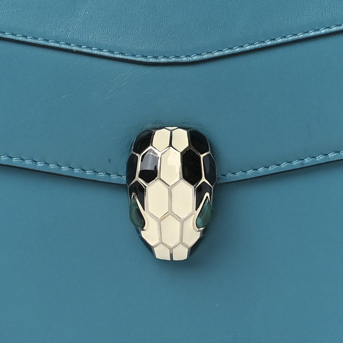 Calfskin Serpenti Forever Top Handle Blue