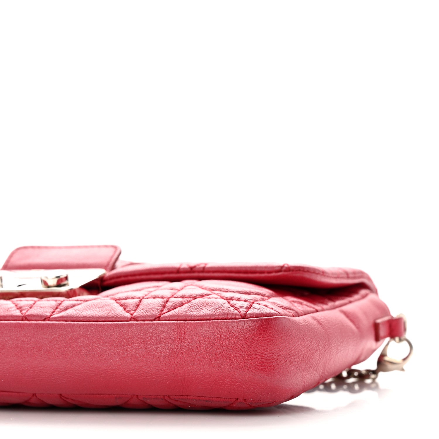 Christian Dior Lambskin Cannage Miss Dior Promenade Pouch Fuchsia 10 of 10