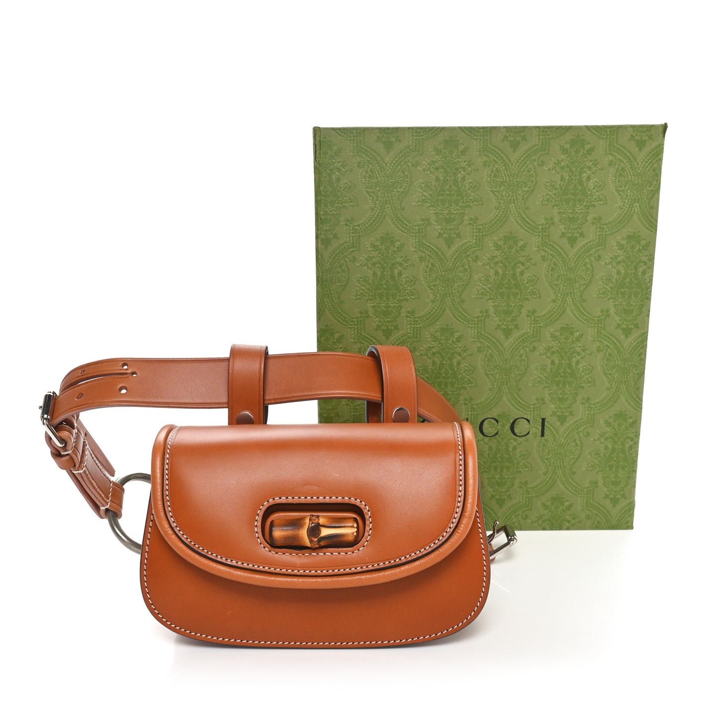 Calfskin Bamboo Mini 1947 Belt Bag 75 30 Brown