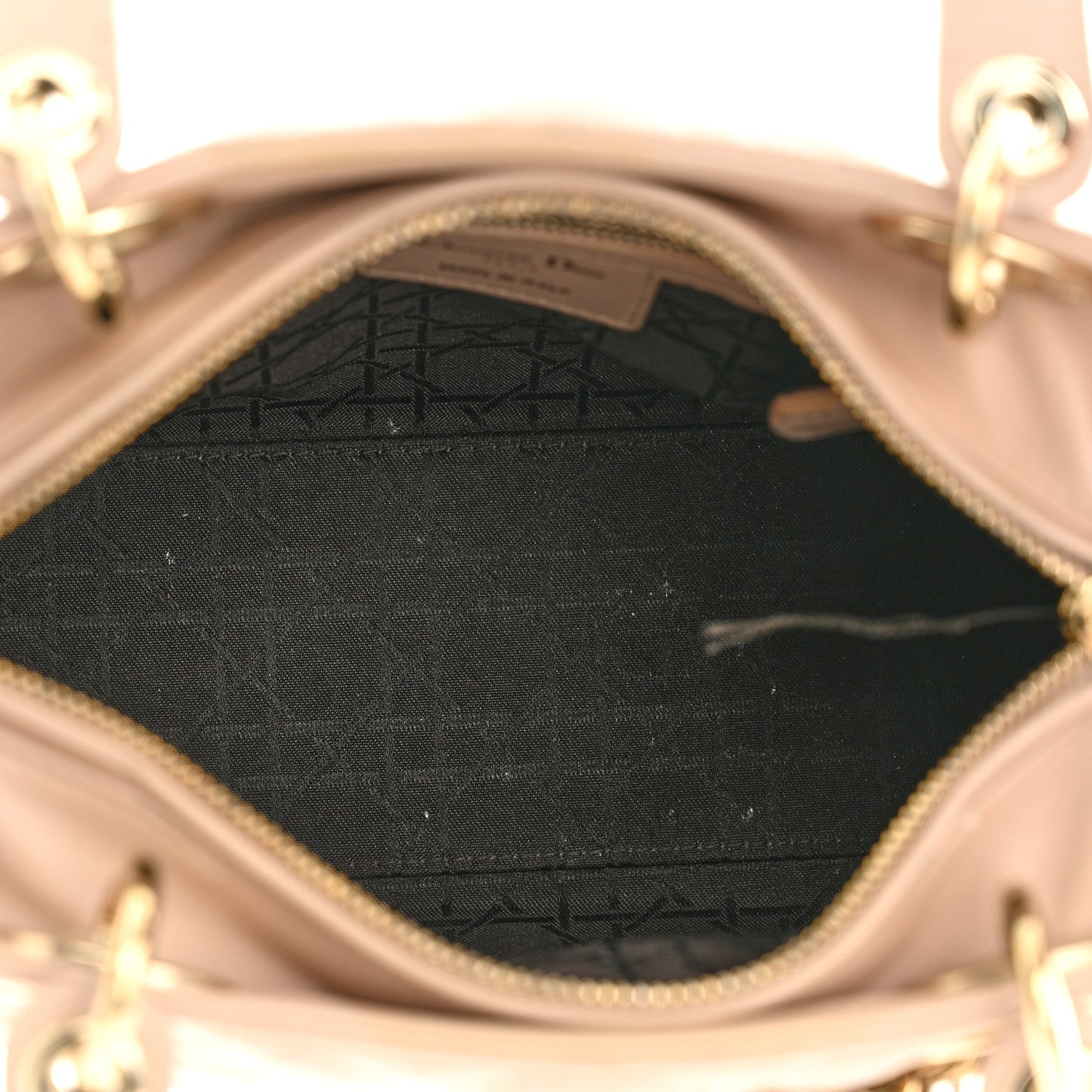 Lambskin Cannage Medium Lady Dior Beige