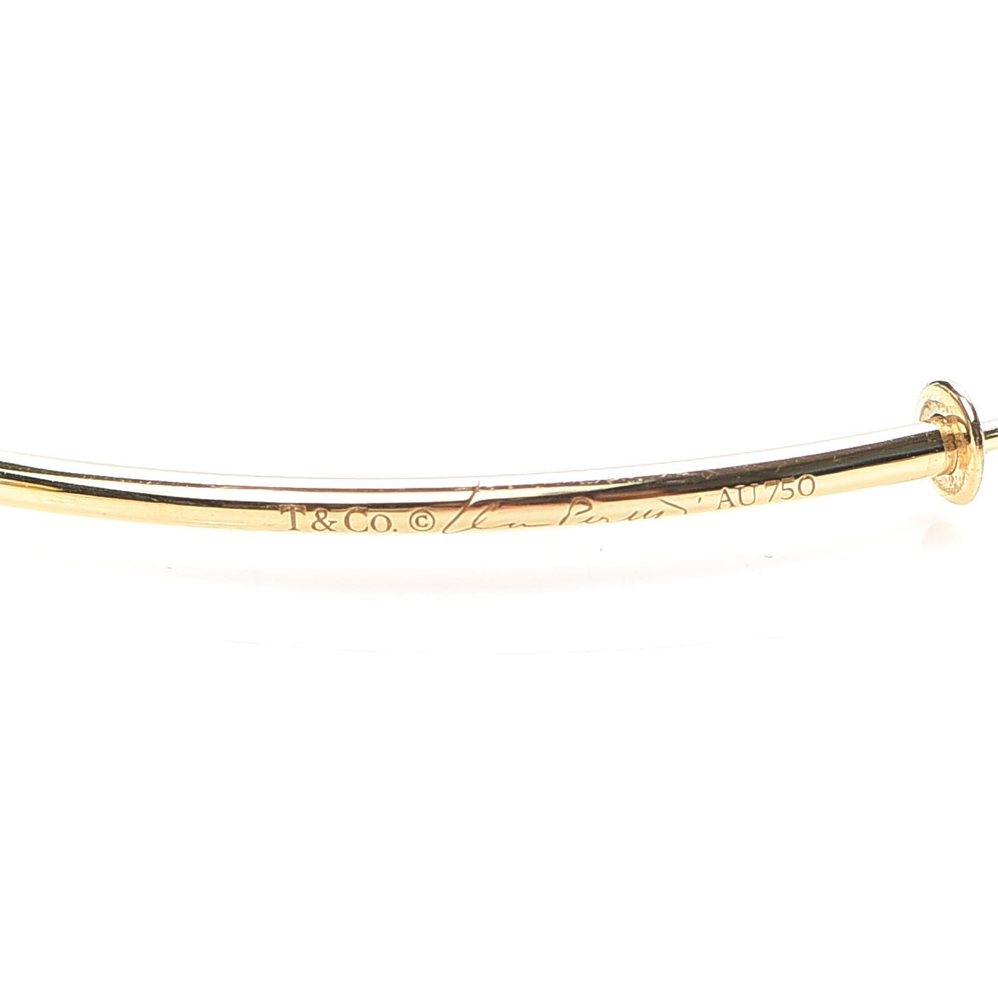 18K Yellow Gold Diamond Medium Elsa Peretti Hoop Earrings