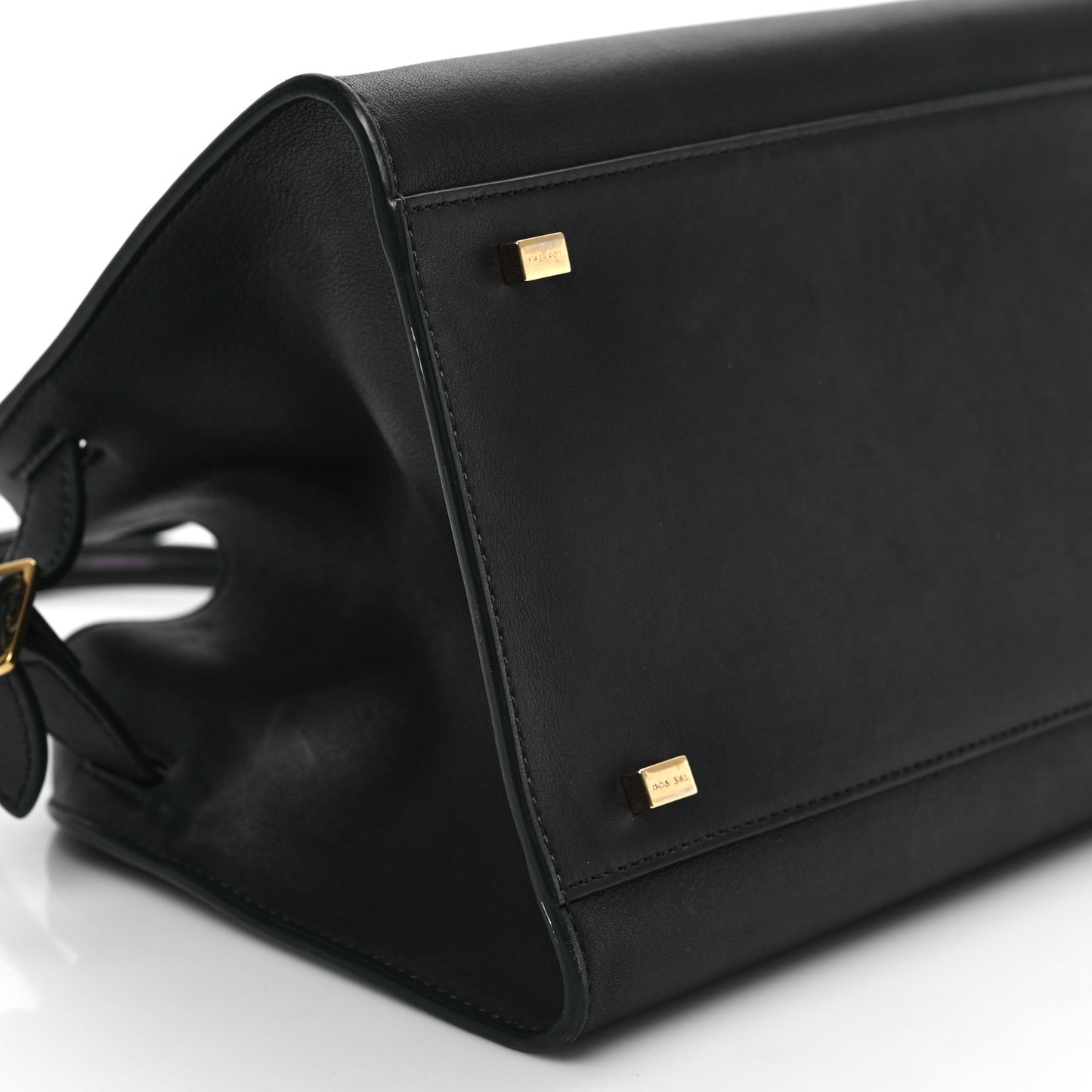Polished Saddle Calfskin Soft Margaux 10 Bag Black