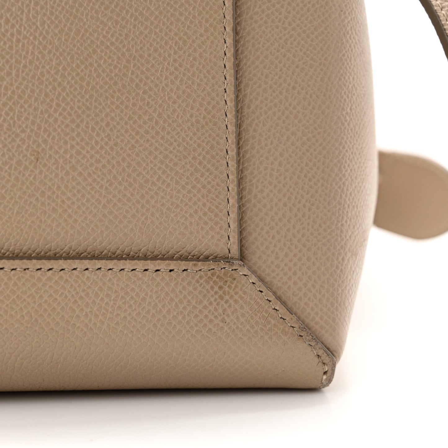 Grained Calfskin Micro Belt Bag Light Taupe