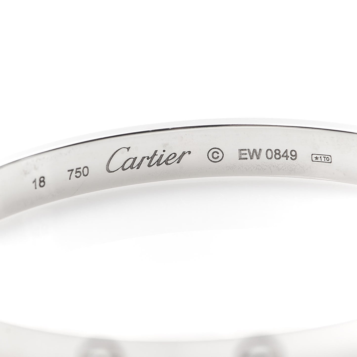 18K White Gold LOVE Bracelet 18