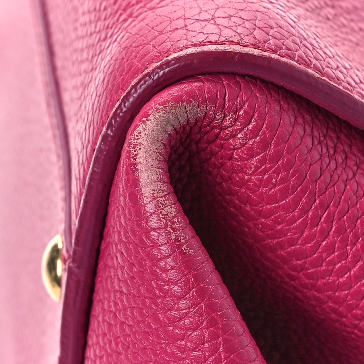 Grained Calfskin Sofia Satchel Pink