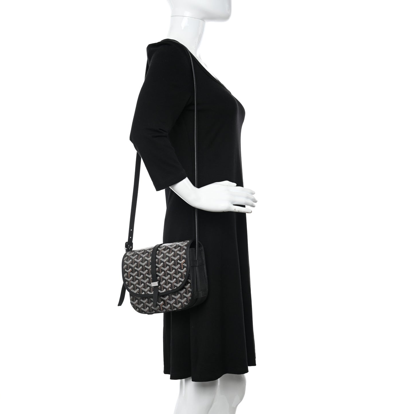 Goyardine Belvedere II PM Messenger Bag Black