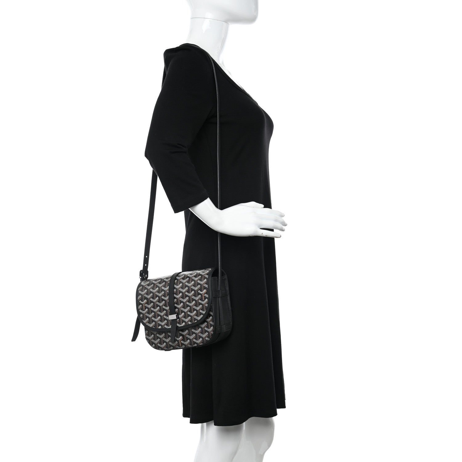 Goyard Goyardine Belvedere II PM Messenger Bag Black 2 of 9