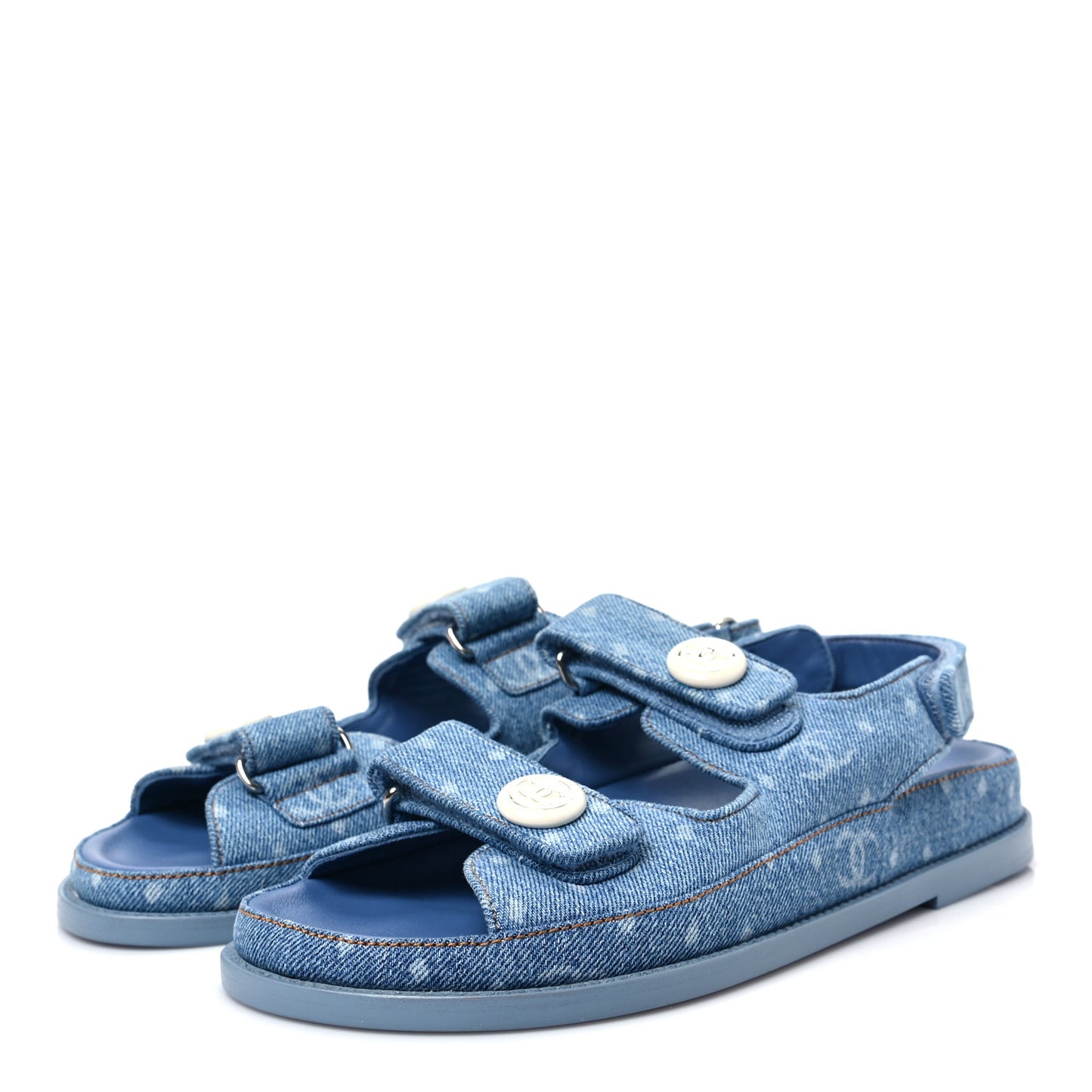 Denim CC Dad Sandals 39 Light Blue