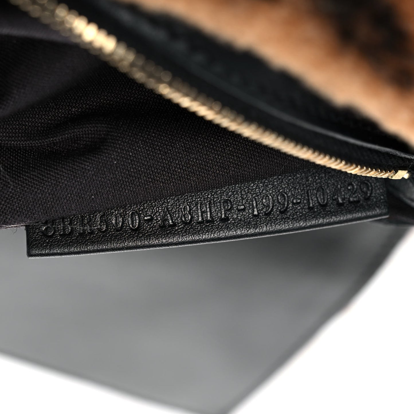 Shearling Vitello Dolce Macro FF 1974 Baguette Tobacco Black