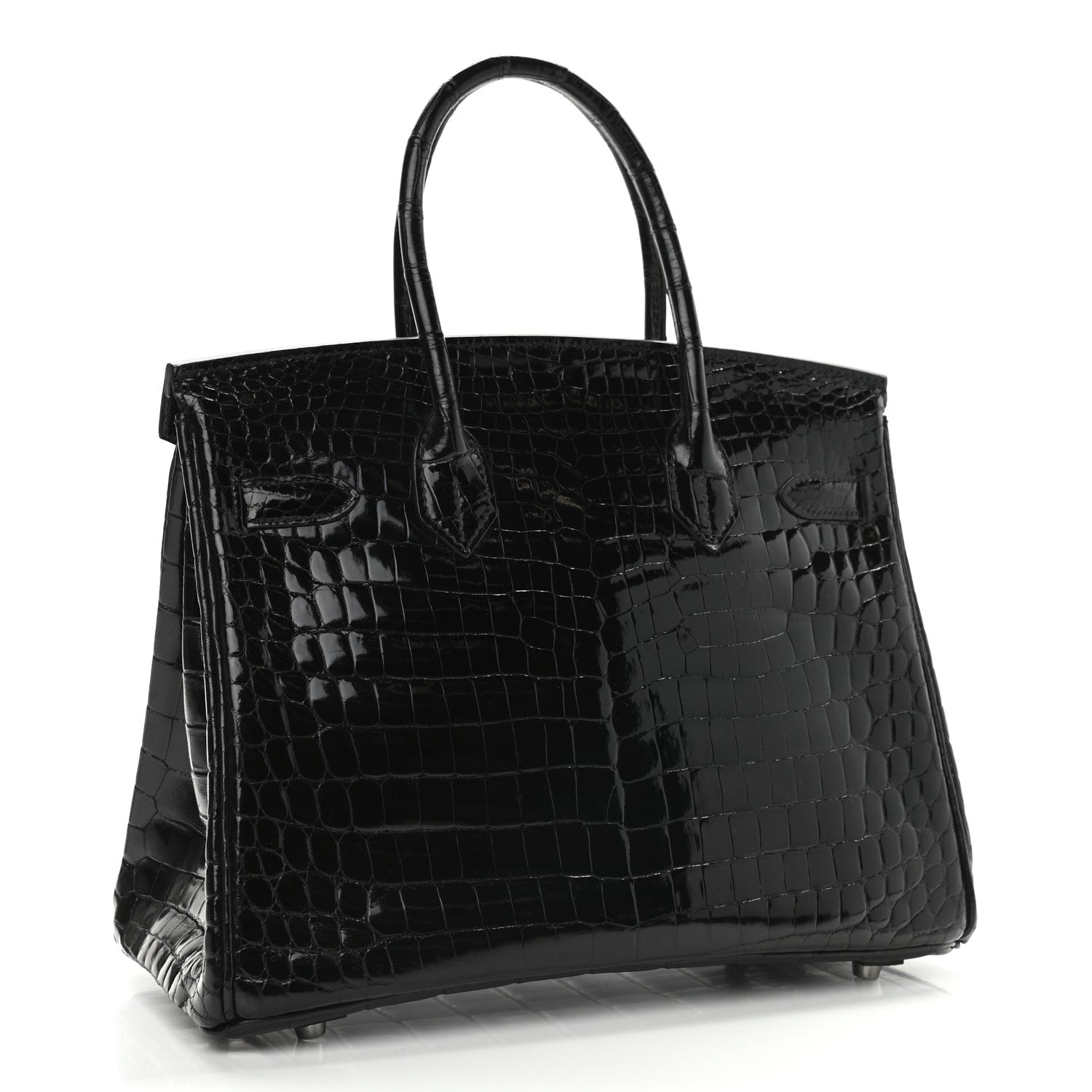 Hermes Shiny Niloticus Crocodile Birkin 30 Black 3 of 10