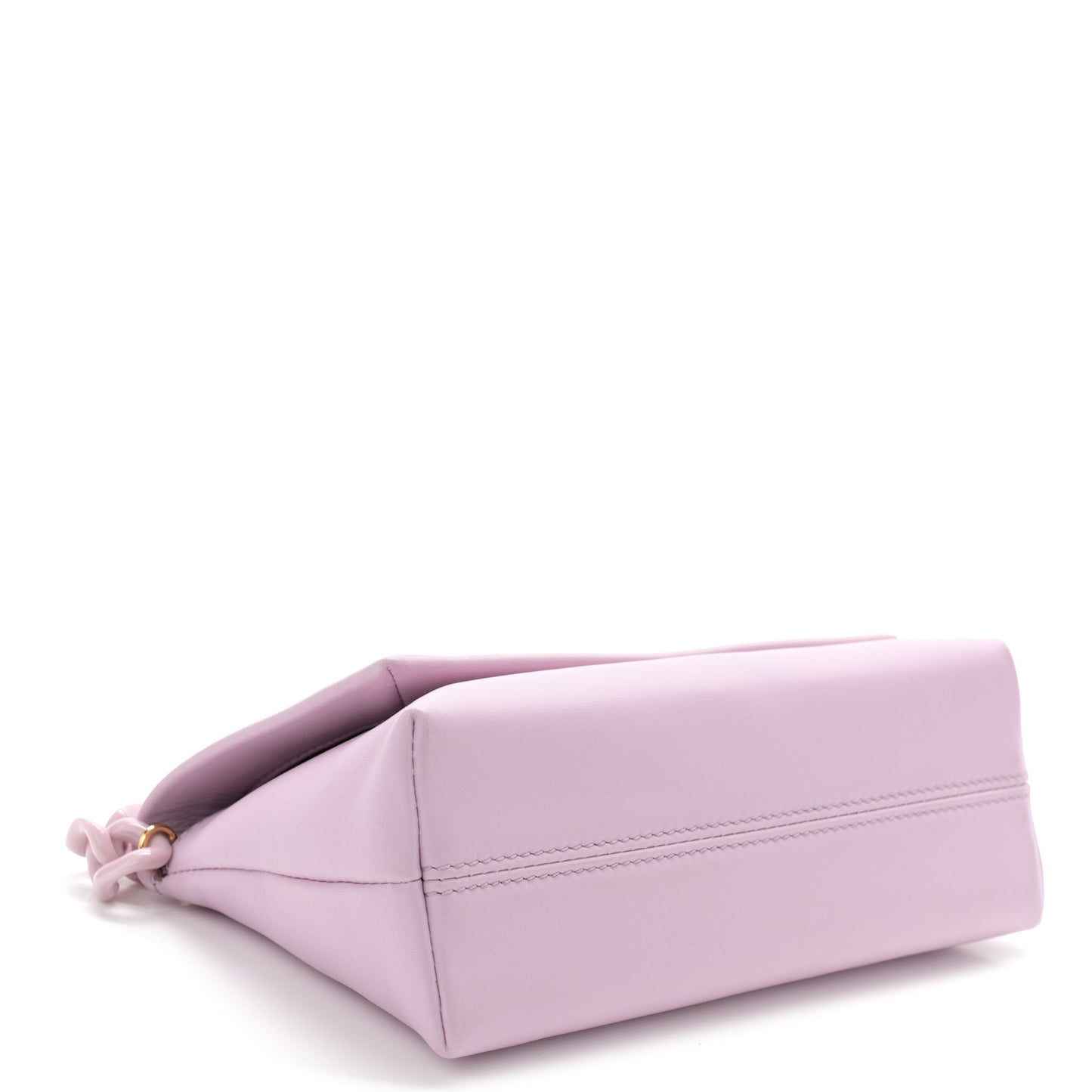 Shiny Calfskin Mini Label Chain Shoulder Bag Lilac
