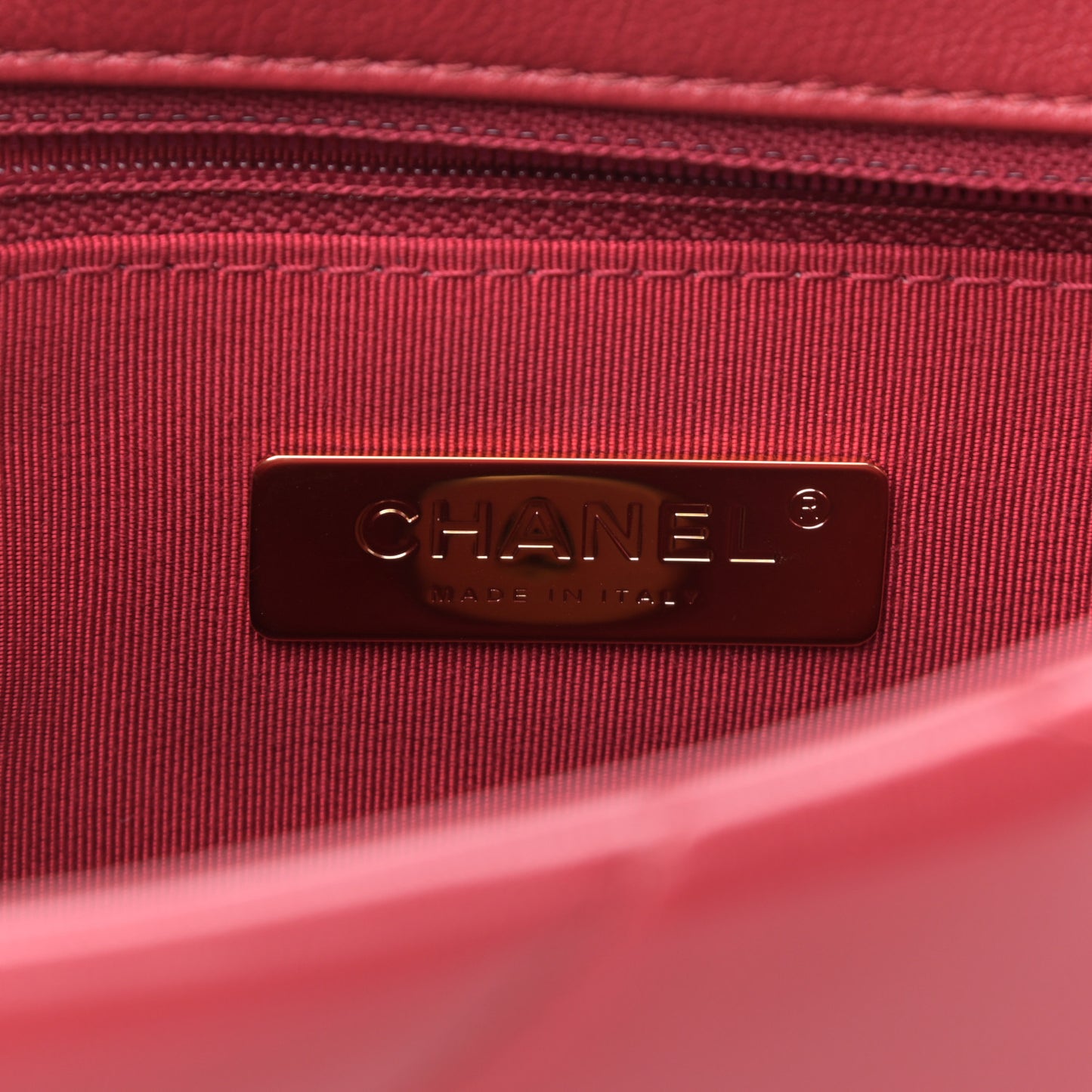 Goatskin Quilted Medium Chanel 19 Flap Red
