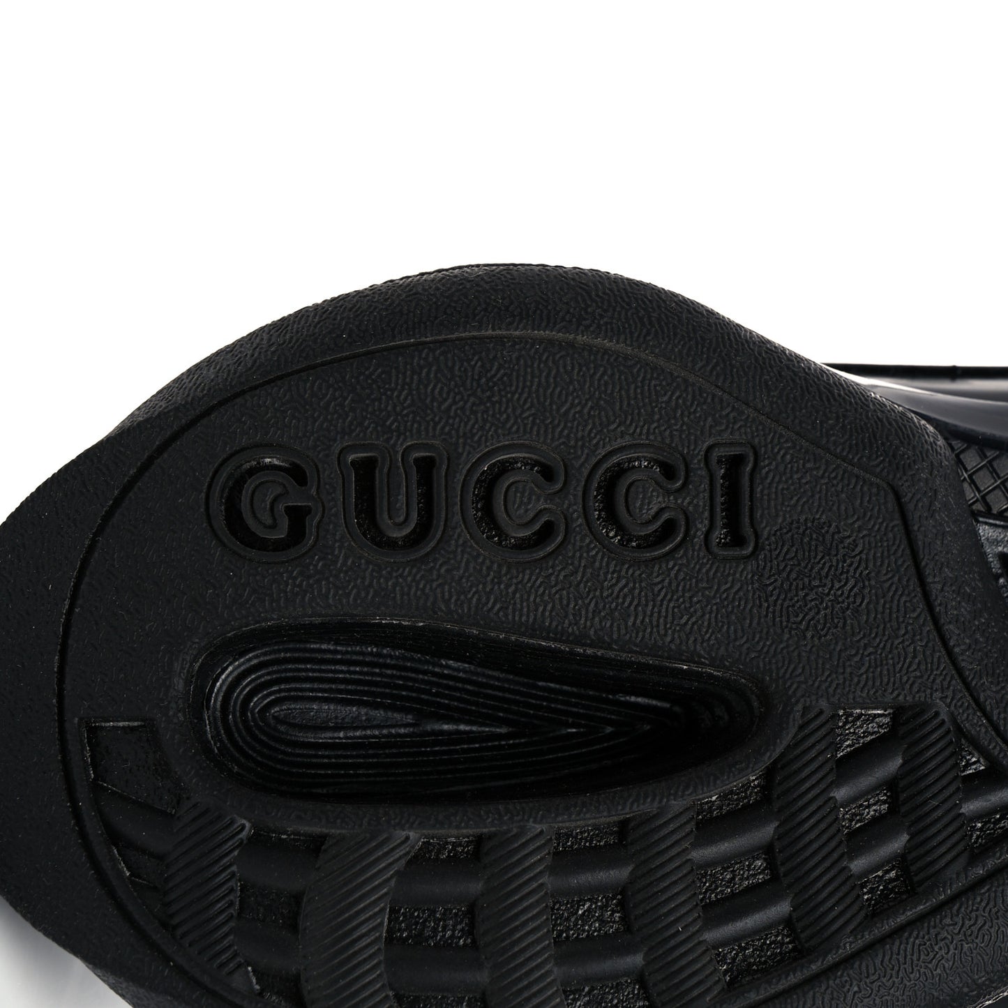 Tela Retino Mesh Crystal Suede GG Monogram Womens Gucci Run Sneakers 36 Black Silver