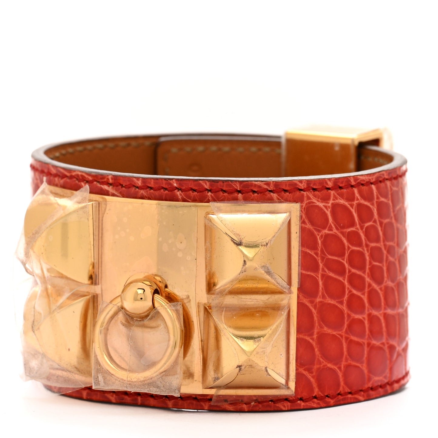 Shiny Alligator Collier De Chien CDC Bracelet S Geranium