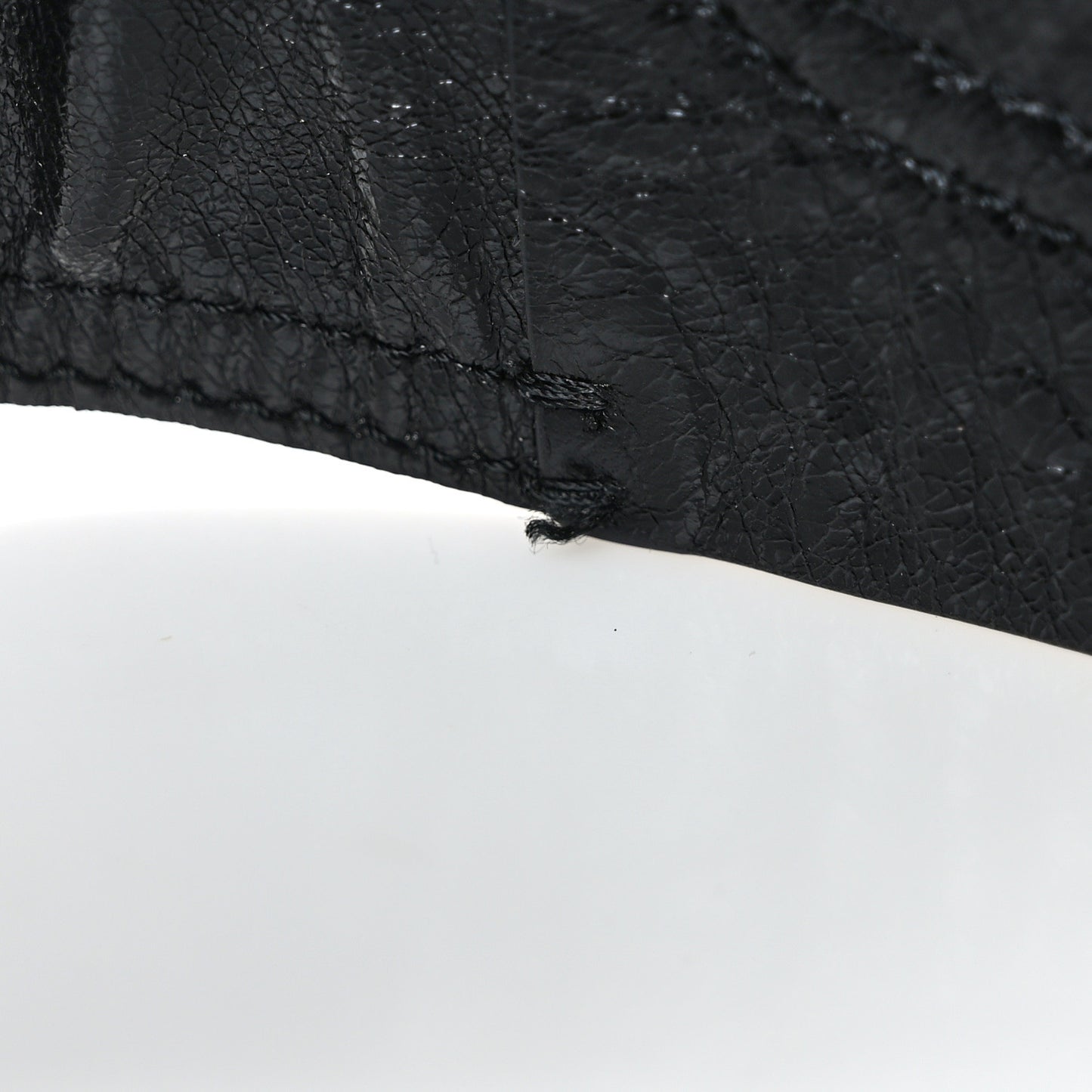 Crinkled Lambskin 135mm Saddle Belt Black