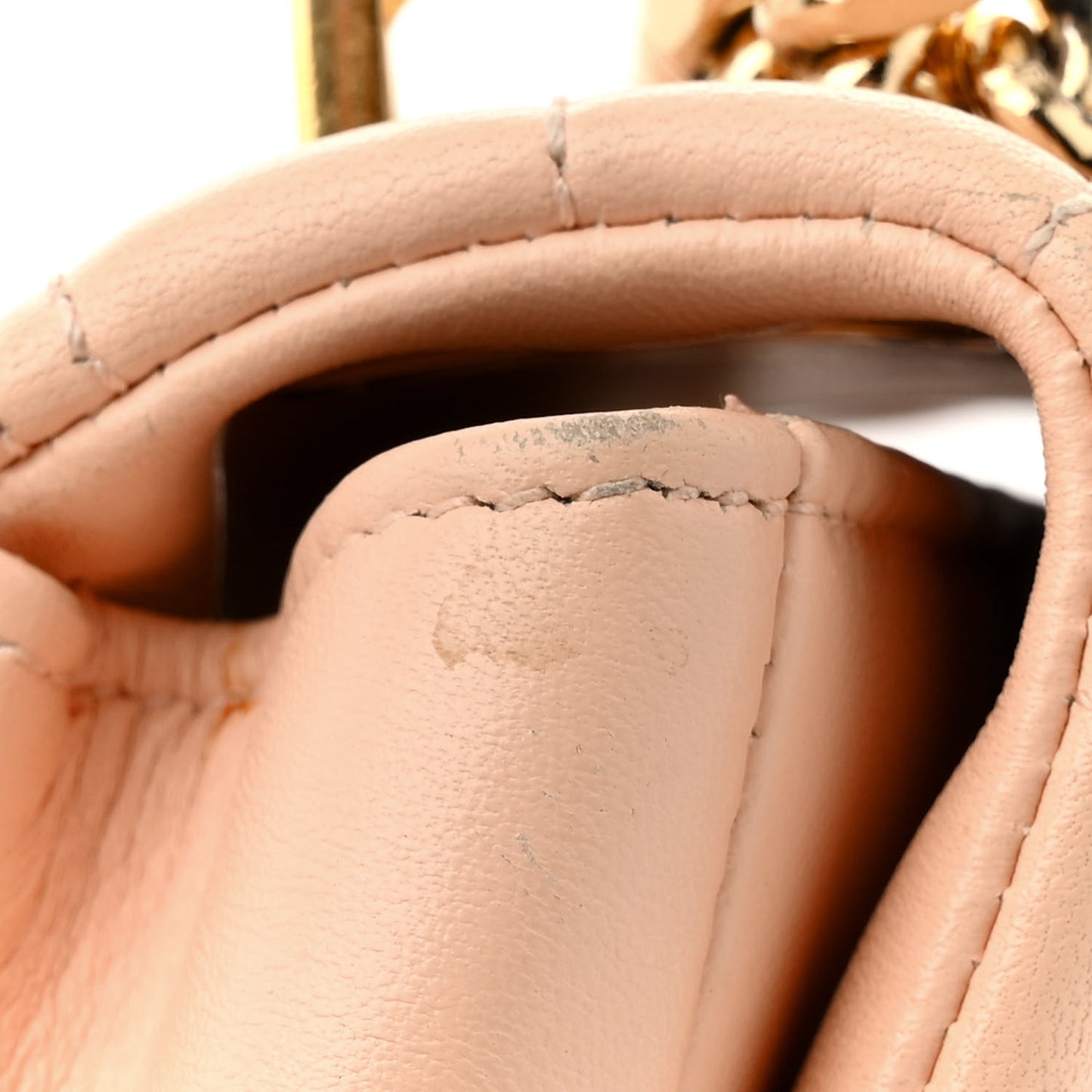 Lambskin Quilted Small Lola Bag Peach