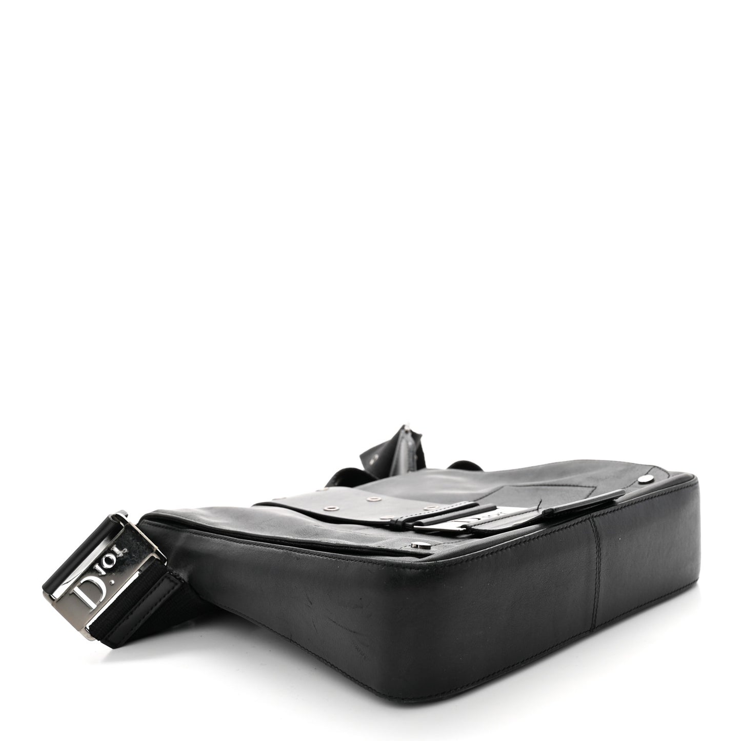 Calfskin Street Chic Messenger Black