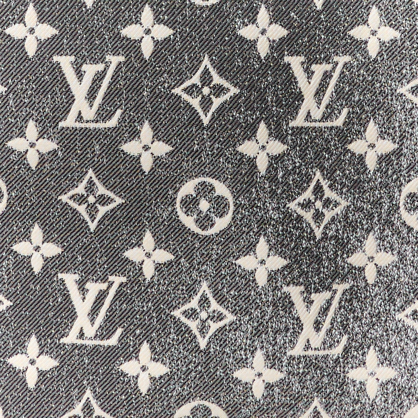 Monogram Jacquard Denim Onthego MM Black