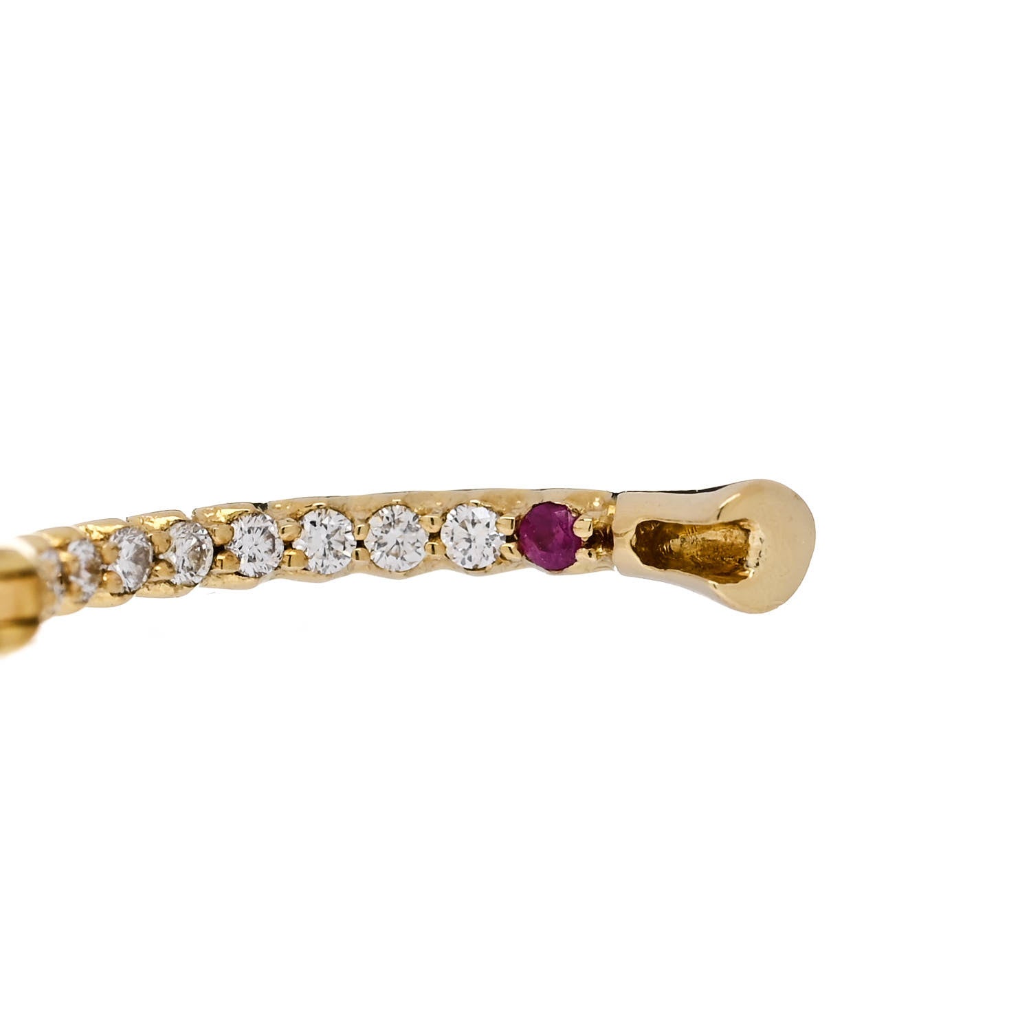 Roberto Coin 18K Yellow Gold Diamond XS Hoop Earrings 5 of 5