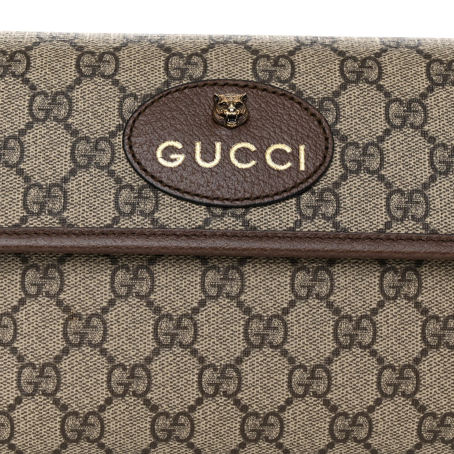 GG Supreme Monogram Neo Vintage Web Belt Bag Brown