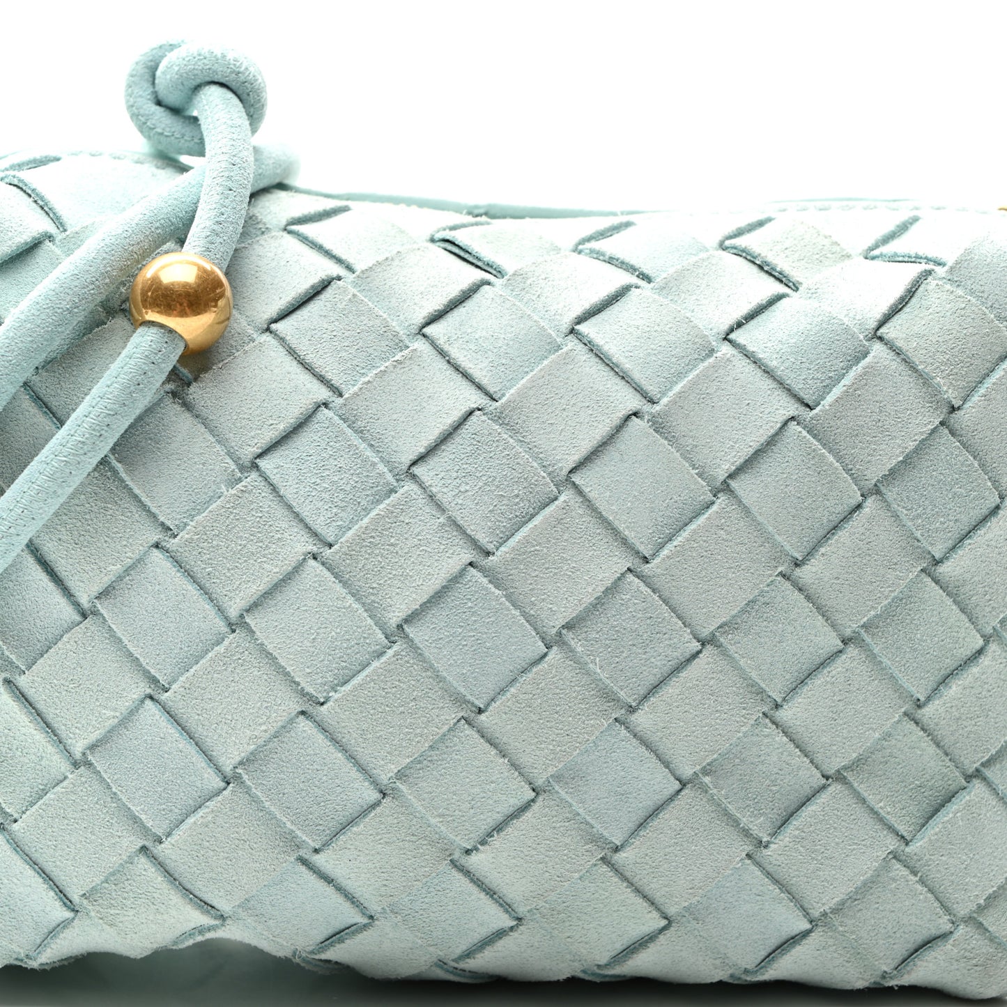 Suede Intrecciato Loop Camera Bag Teal