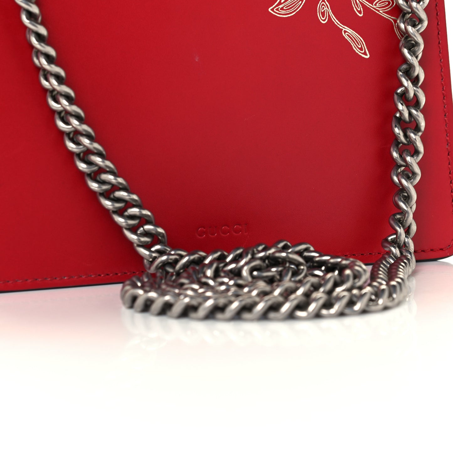 Calfskin Chinese New Year Mini Dionysus Shoulder Bag Hibiscus Red