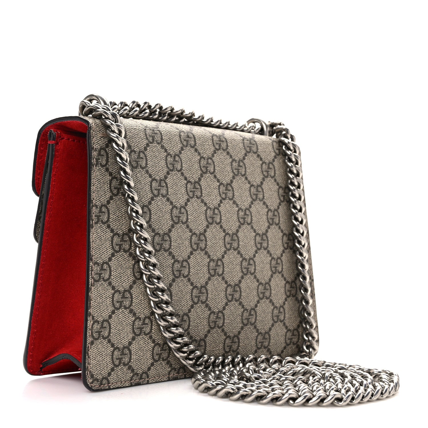 Gucci GG Supreme Monogram Mini Dionysus Shoulder Bag Hibiscus Red 3 of 14