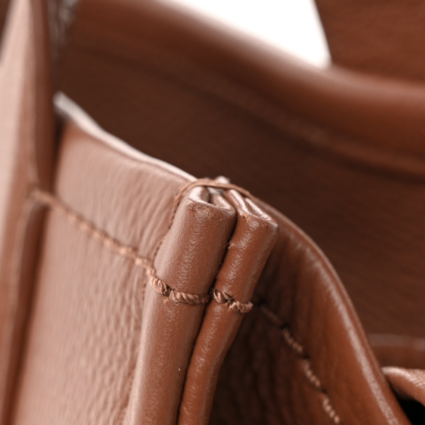 Grained Calfskin Mini The Tote Bag Argan Oil