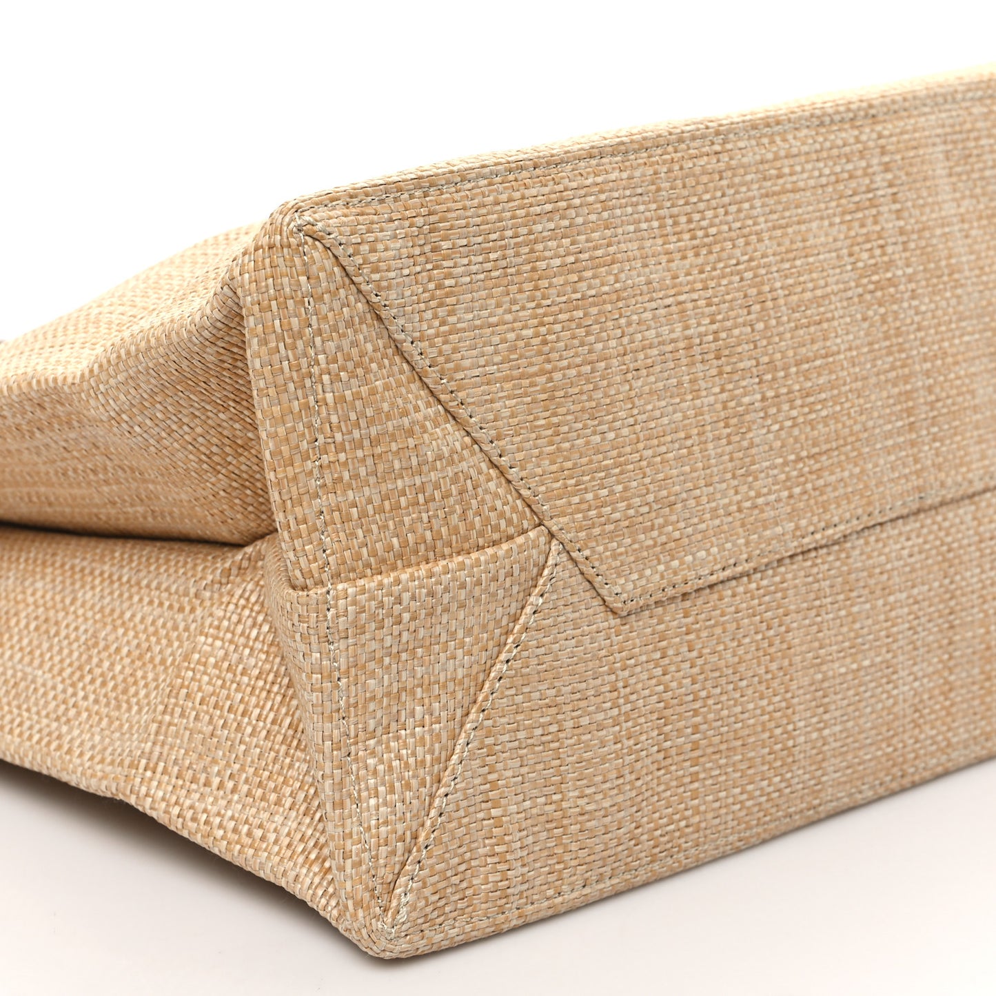 Raffia Logo Tote Naturale