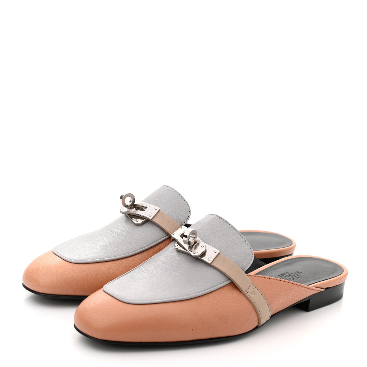 Hermes Goatskin Oz Mules 36.5 Rose Aube Multicolore 3 of 8