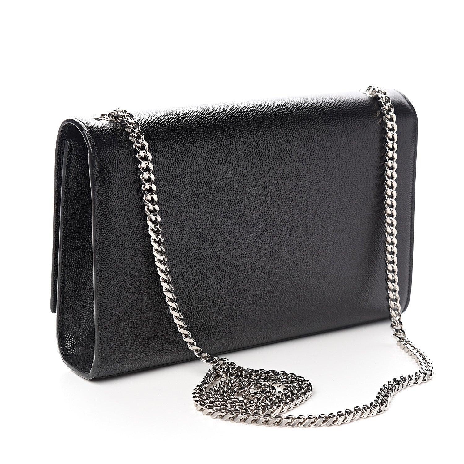 Saint Laurent Grain De Poudre Medium Classic Monogram Kate Satchel Black 2 of 8