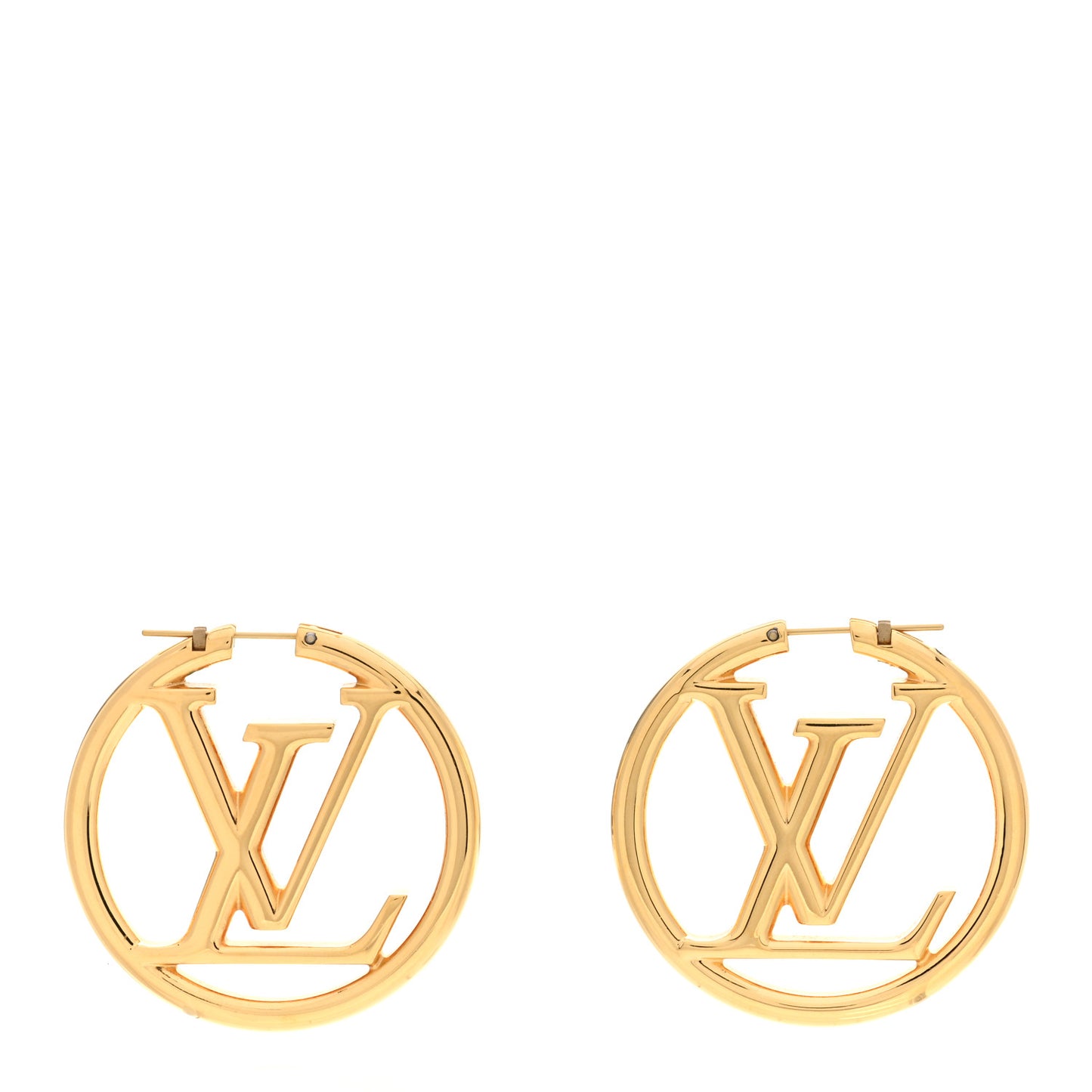 Metal Louise Hoop Earrings Gold