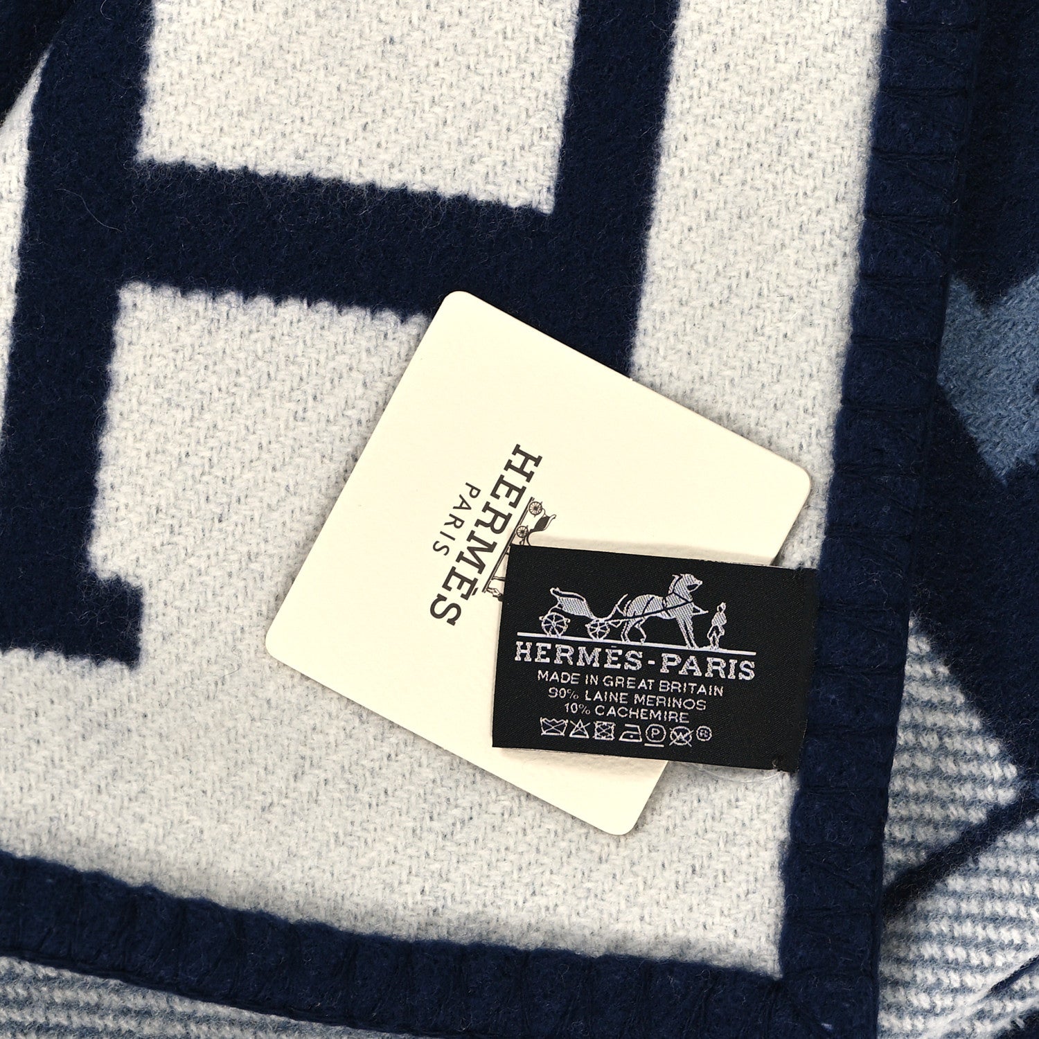 Hermes Wool Cashmere Avalon III Blanket Caban Ecru 3 of 3