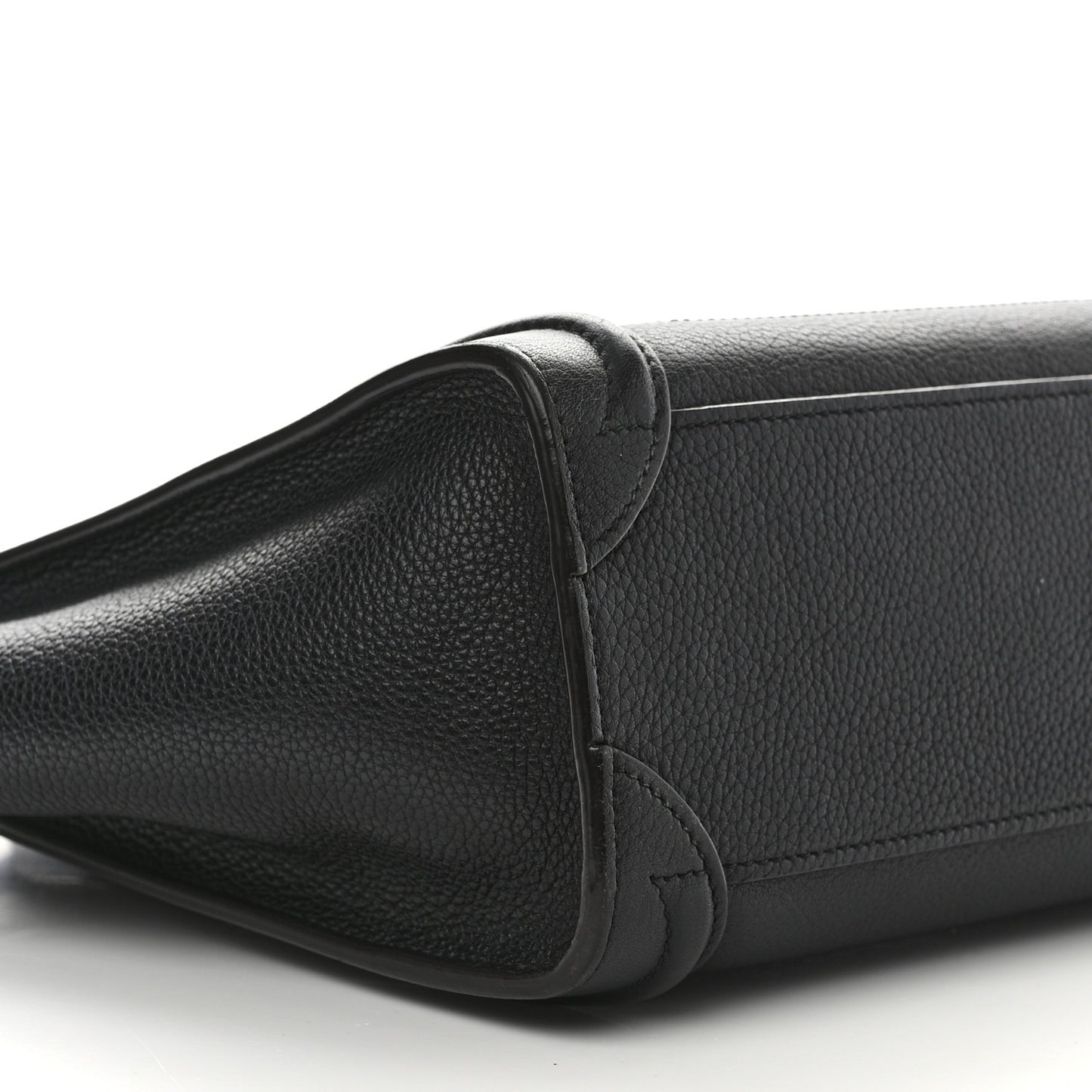 Drummed Calfskin Nano Luggage Black