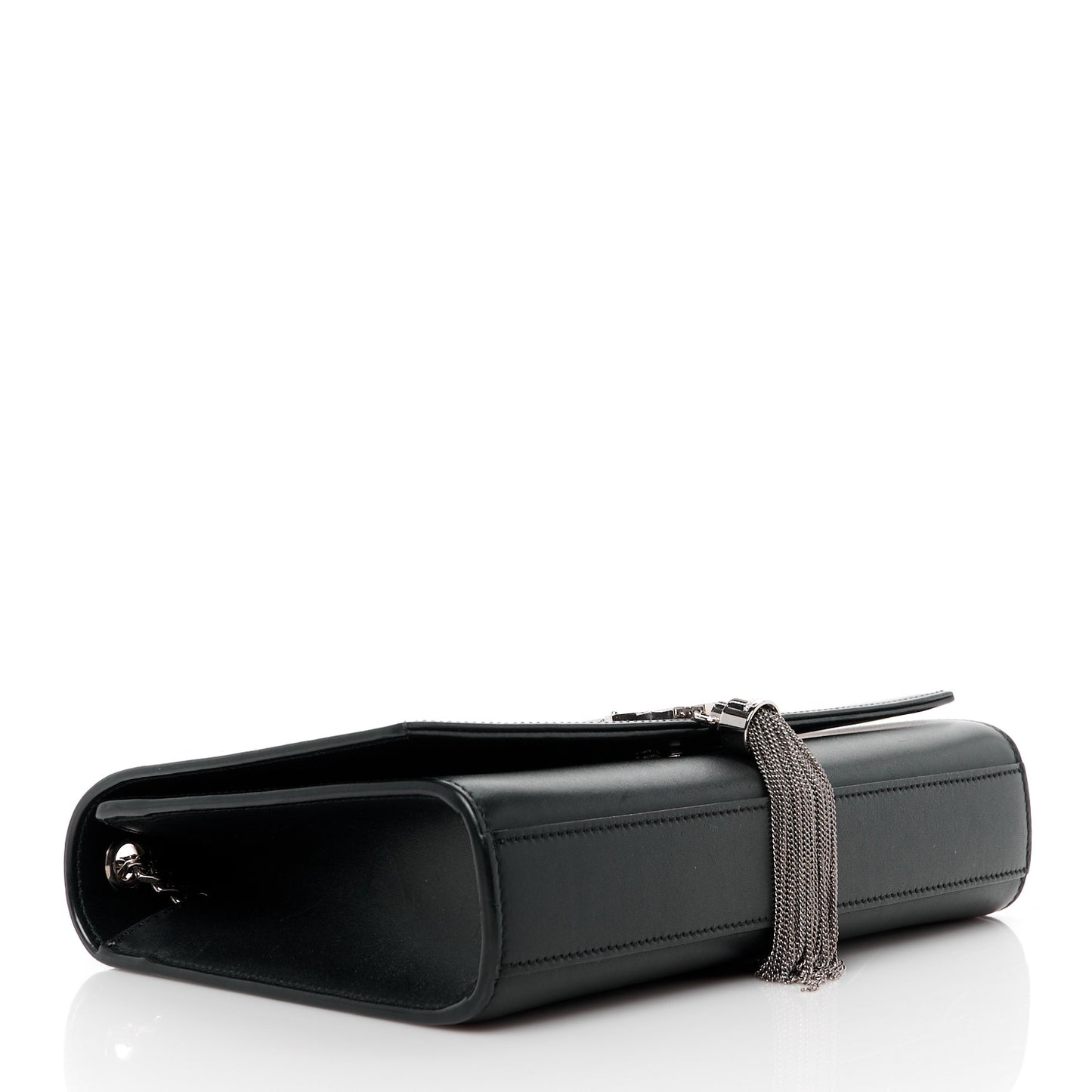 Smooth Calfskin Medium Classic Monogram Kate Tassel Satchel Black