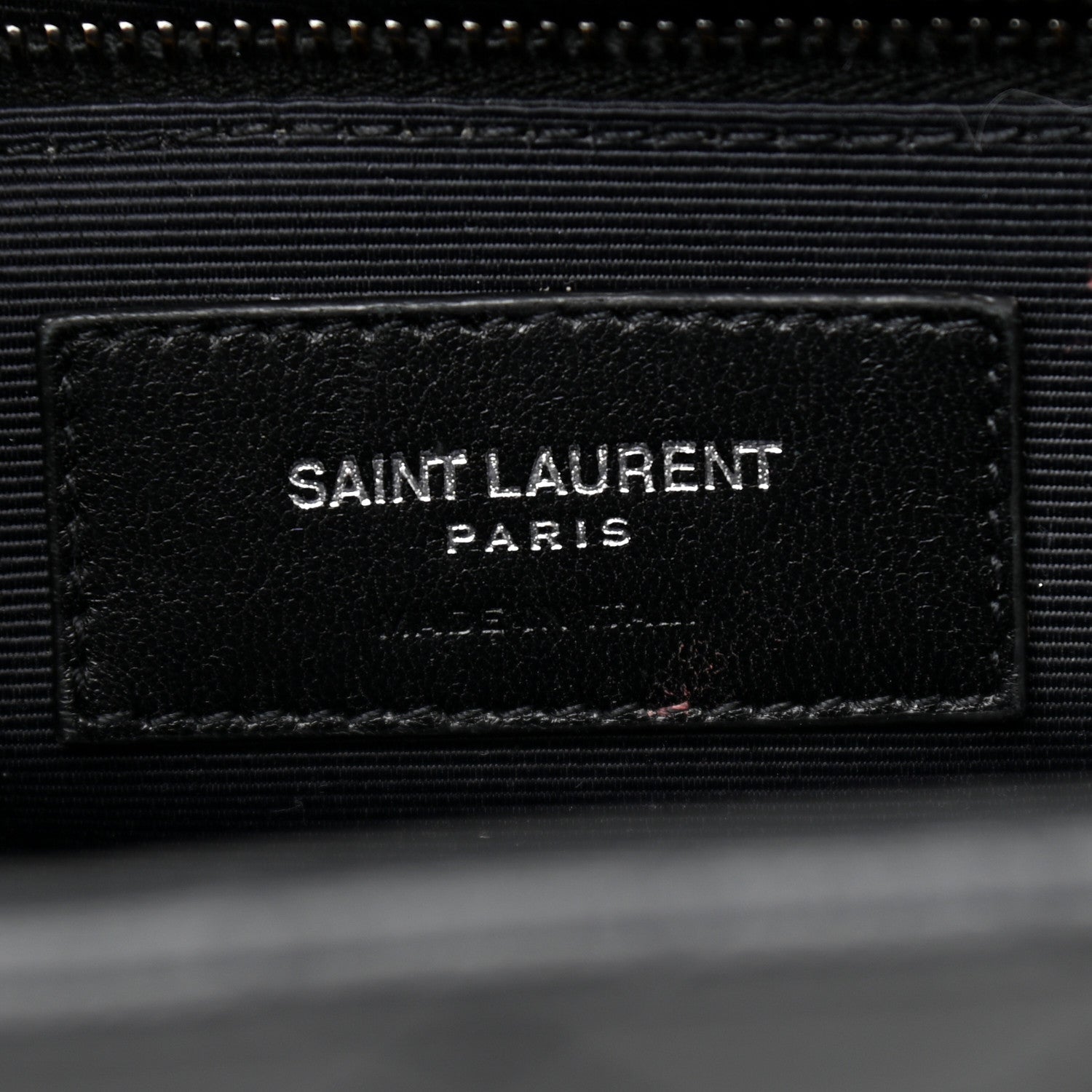 Saint Laurent Grain De Poudre Textured Mixed Matelasse Large Triquilt Monogram Monochrome Satchel Black 7 of 16