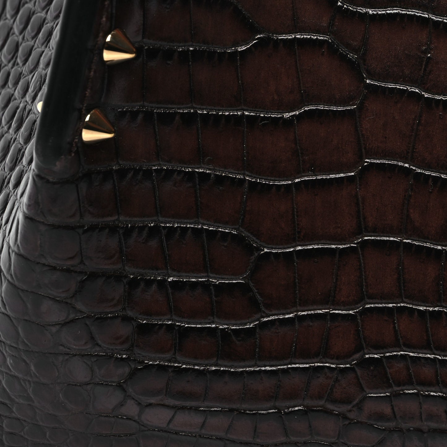 Patent Embossed Spiked Mini Cabarock Shopper Tote