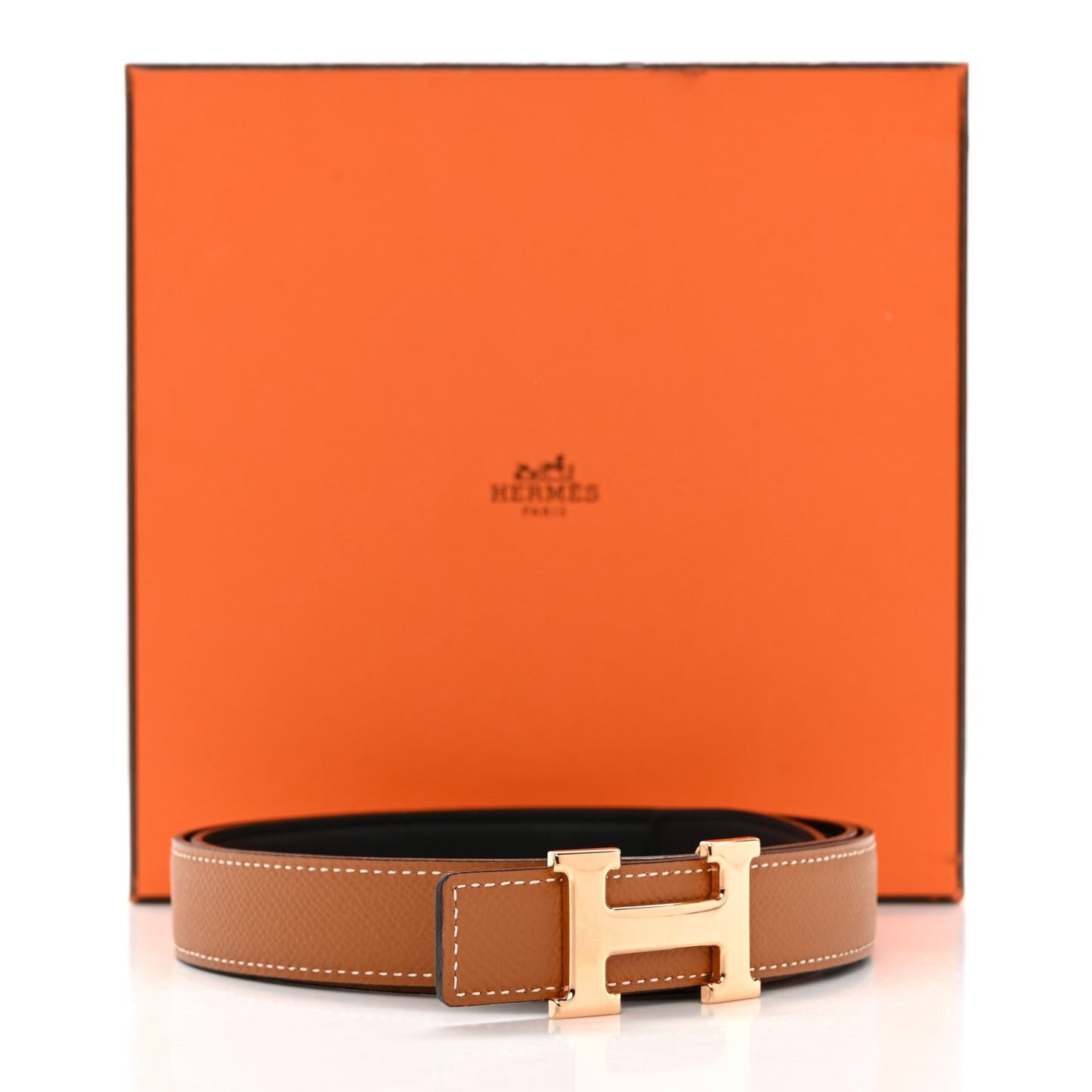 Swift Epsom 24mm Mini H Belt 95 38 Black Gold