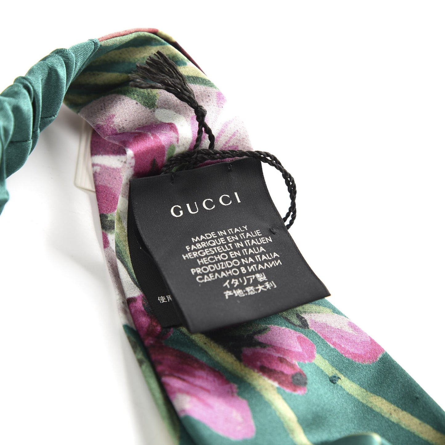 Silk Blooms Print Duchesse Headband Grass