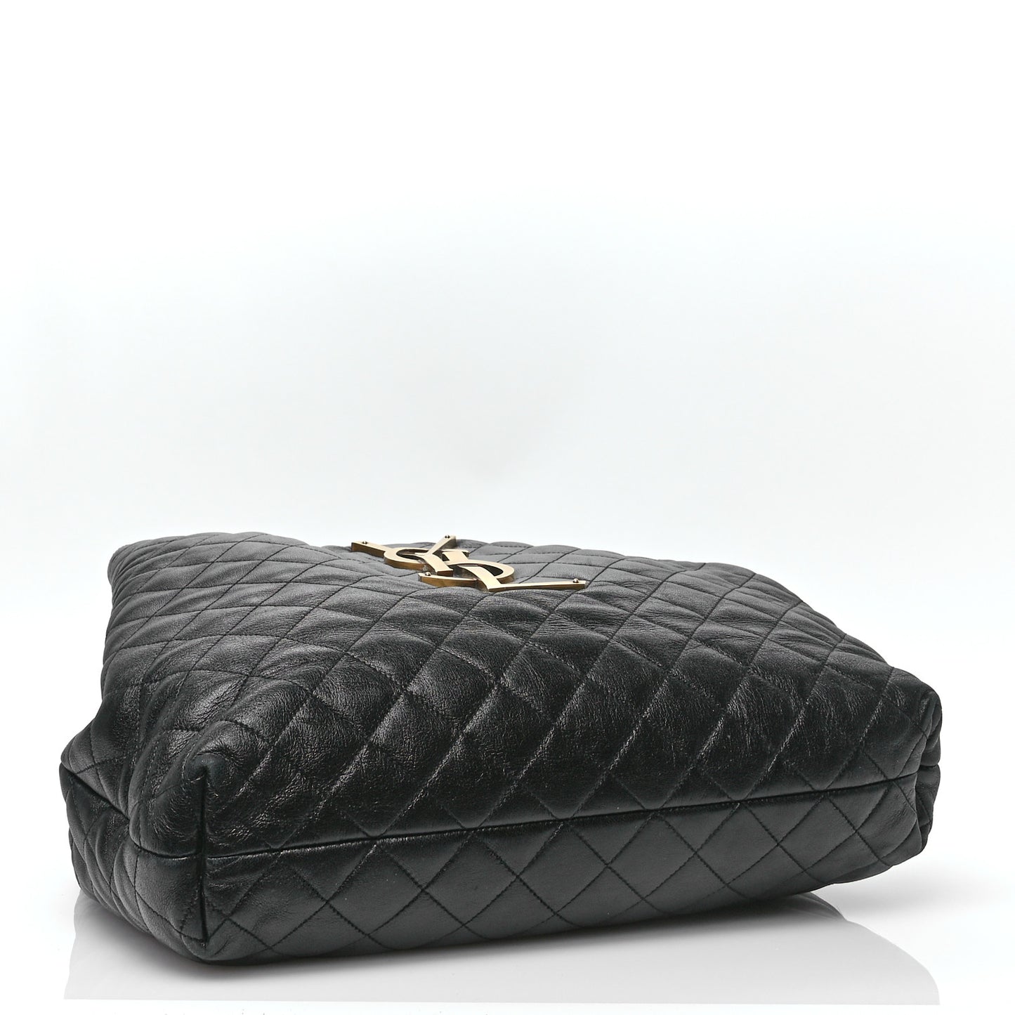 Lambskin Quilted Maxi Icare Shopping Tote Black