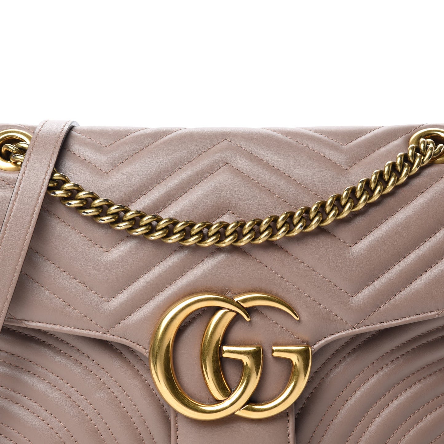 Calfskin Matelasse Medium GG Marmont Shoulder Bag Porcelain Rose