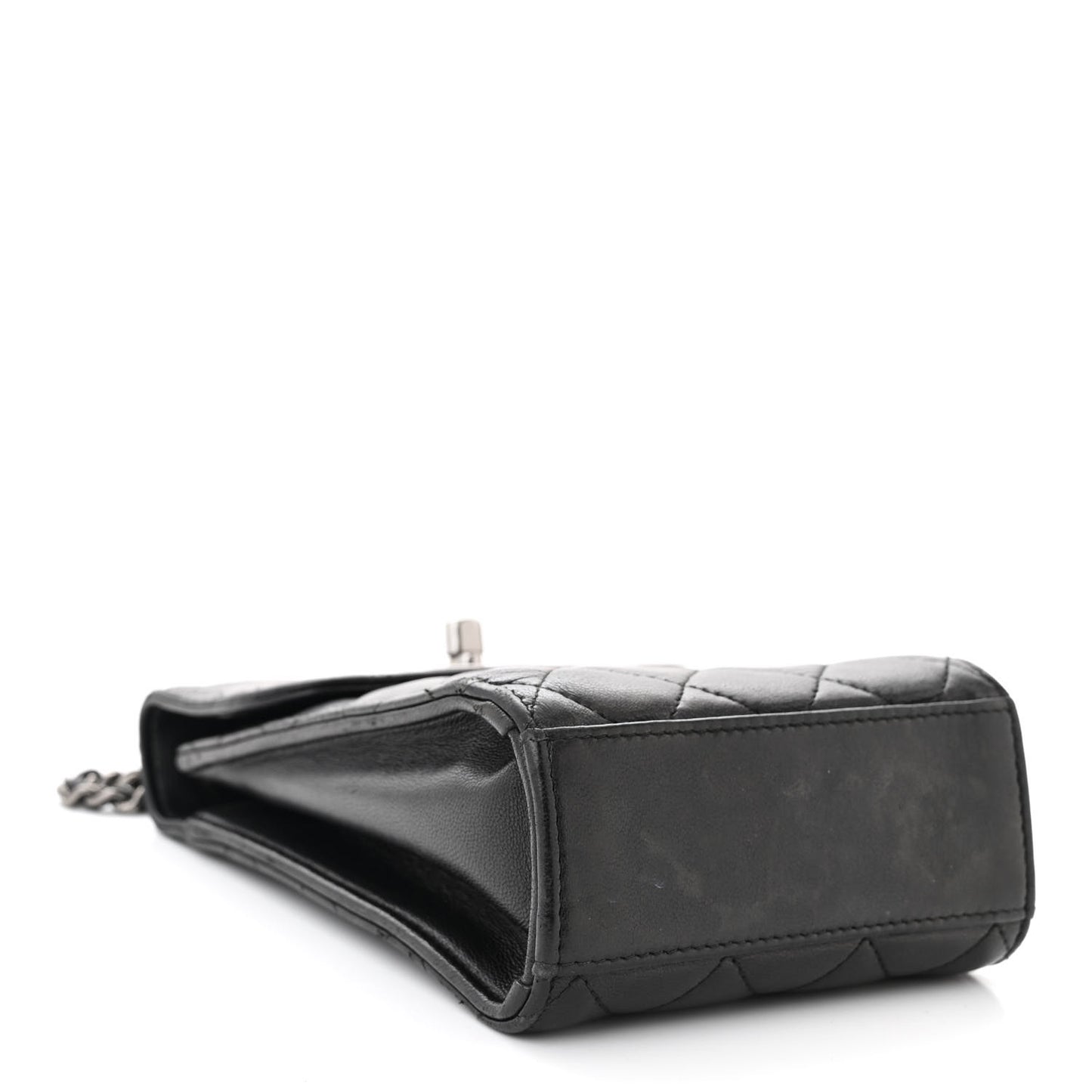 Lambskin Quilted Trendy CC Phone Holder Black